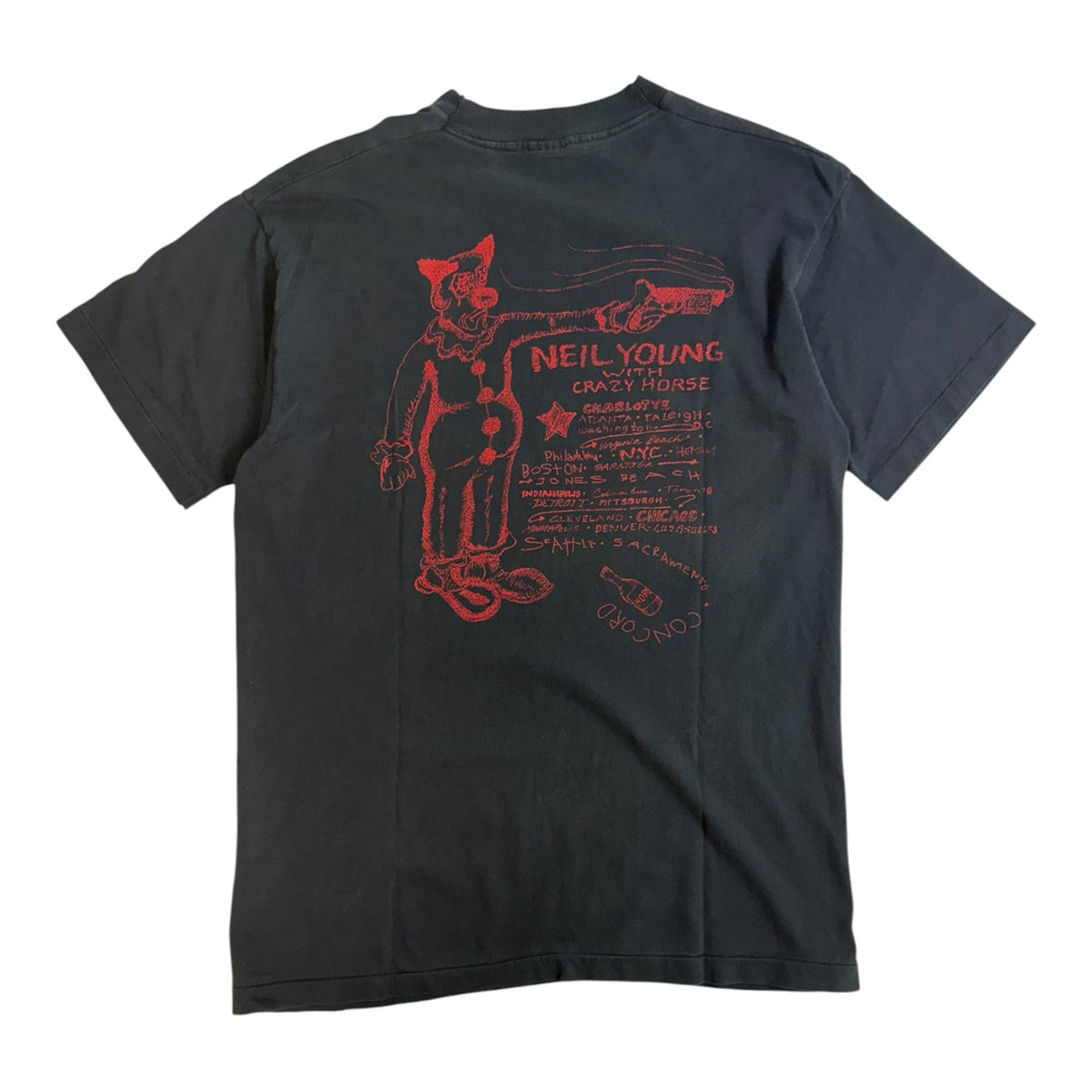 Vintage Neil Young Crazy Horse T-Shirt Black