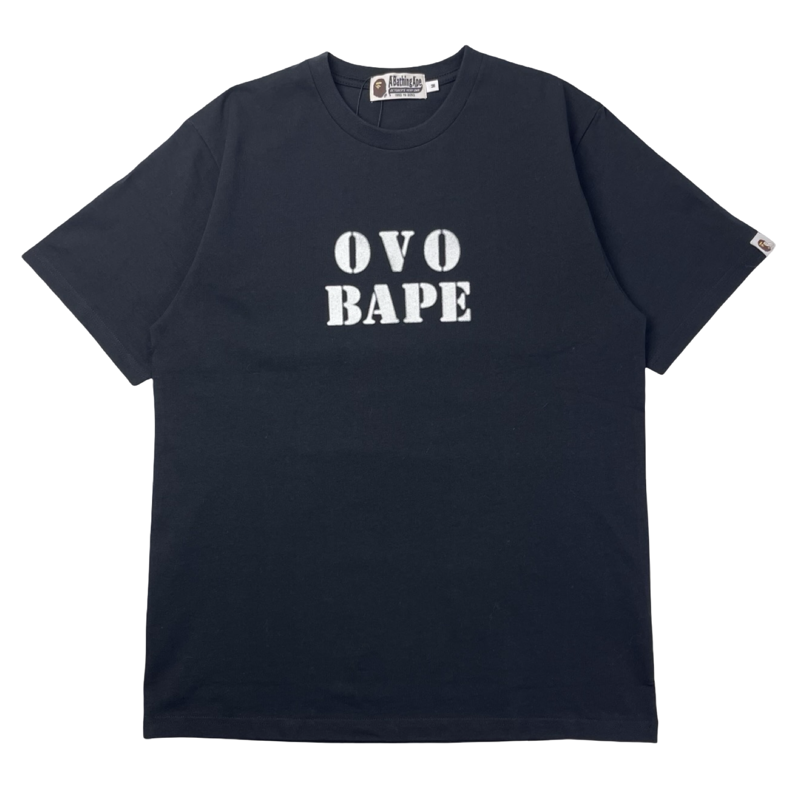 BAPE x OVO Stencil Logo Tee Black
