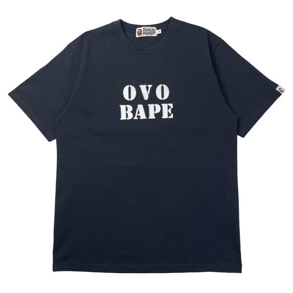 BAPE x OVO Stencil Logo Tee Black
