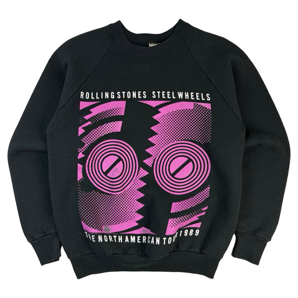 1989 Rollingstones Steelwheels Crewneck Sweatshirt Black