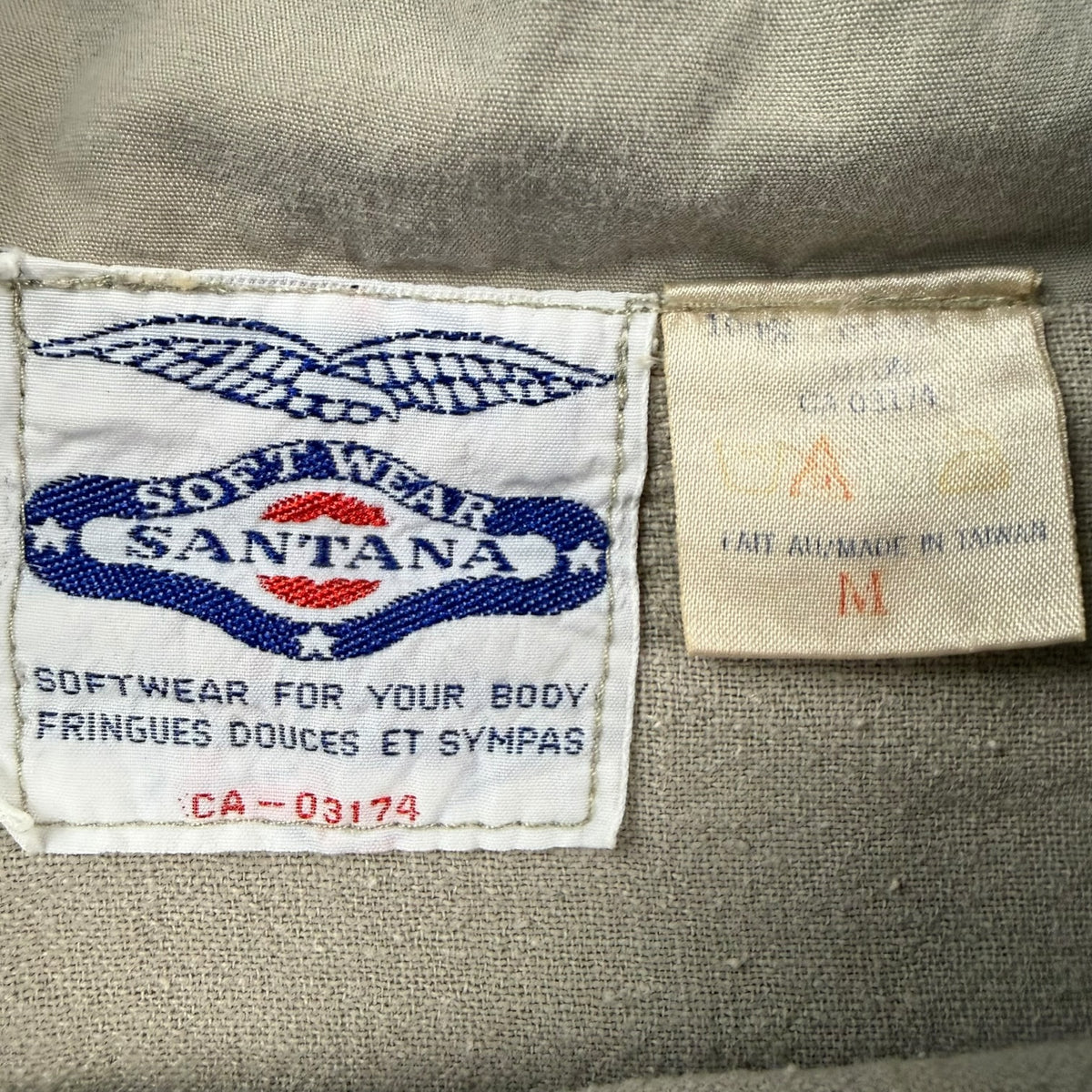 Vintage Santana Softwear Cargo Style Windbreaker Tan