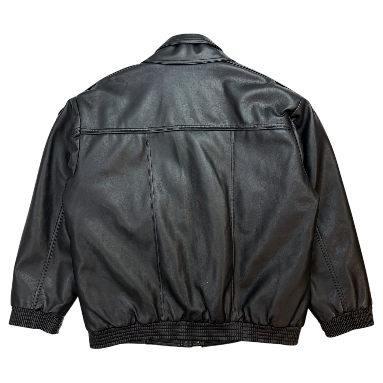 Vintage Quilted Leather Jacket Black