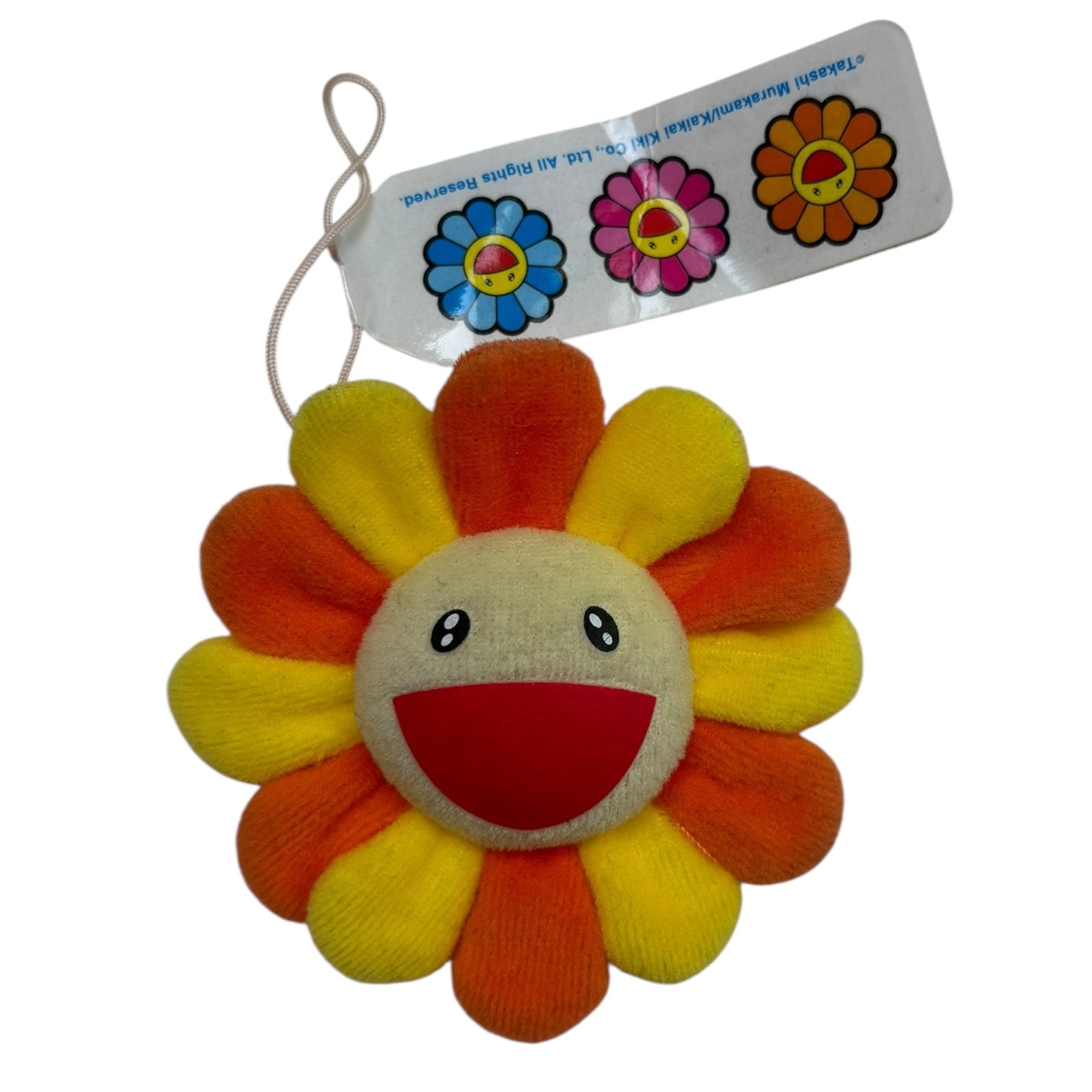 Takashi Murakami Flower Plush Pin Yellow/Orange