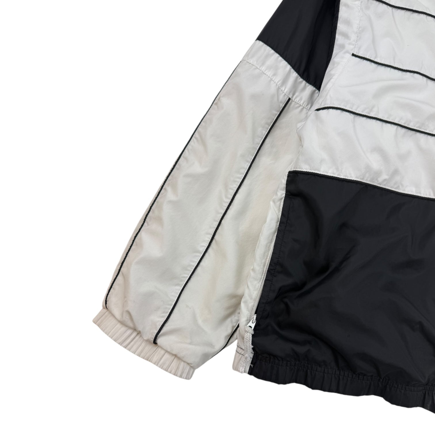 Vintage Nike Striped Windbreaker White/Black