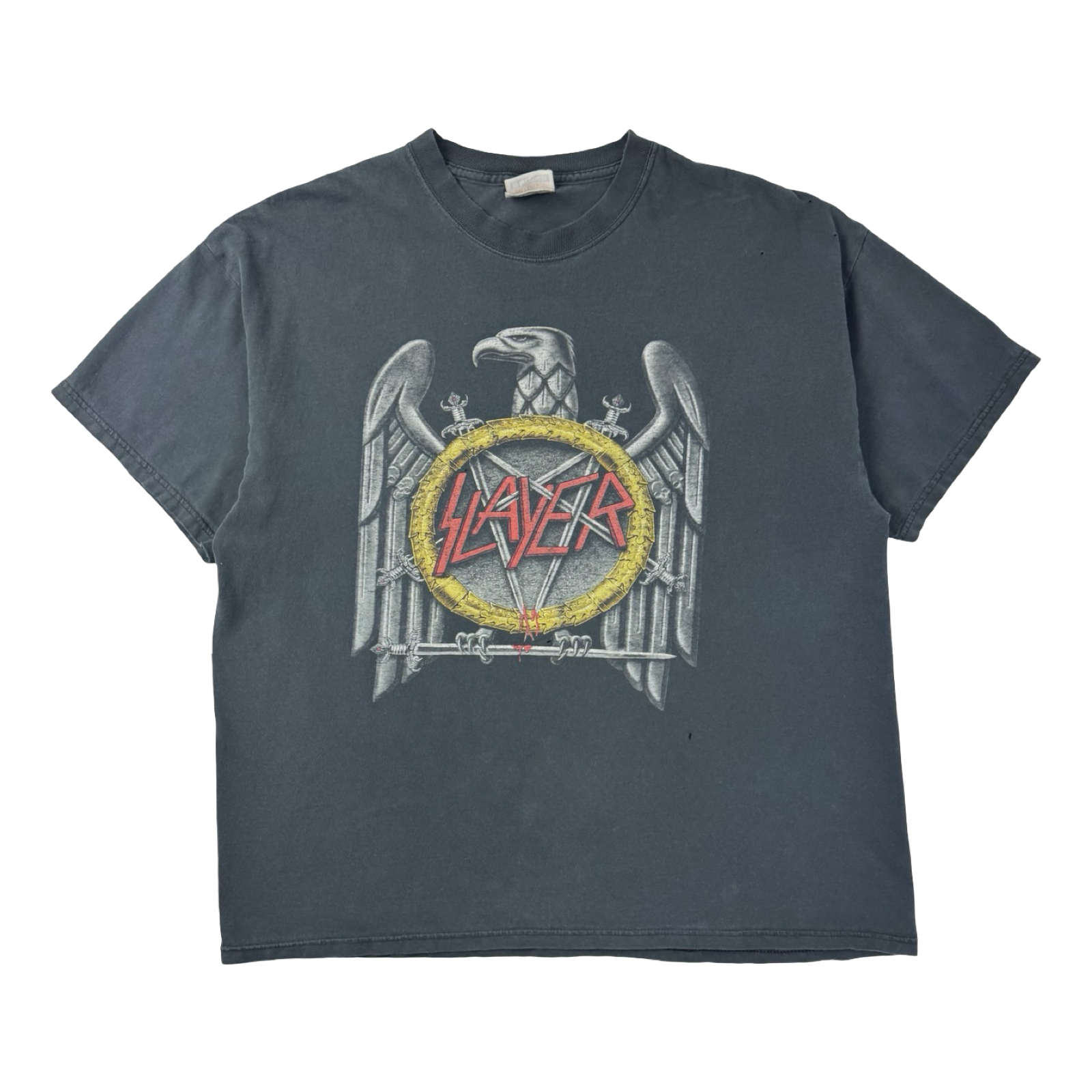 Vintage Slayer Metal Band T-Shirt Faded Black