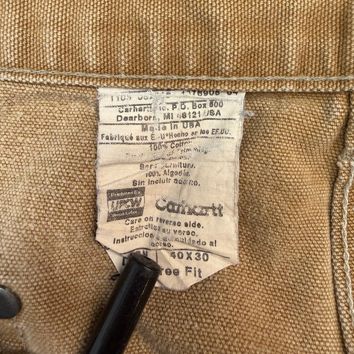 Vintage Carhartt Dungaree Distressed Pants Tan