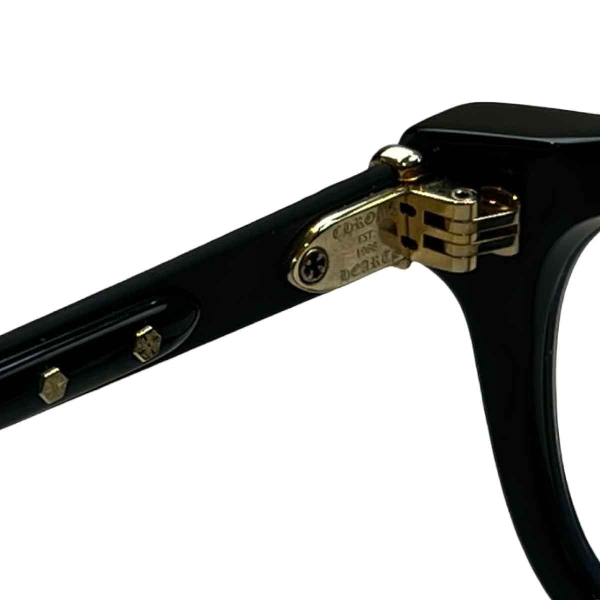 Chrome Hearts Baggins A Square Frame Optical Glasses Black Acetate