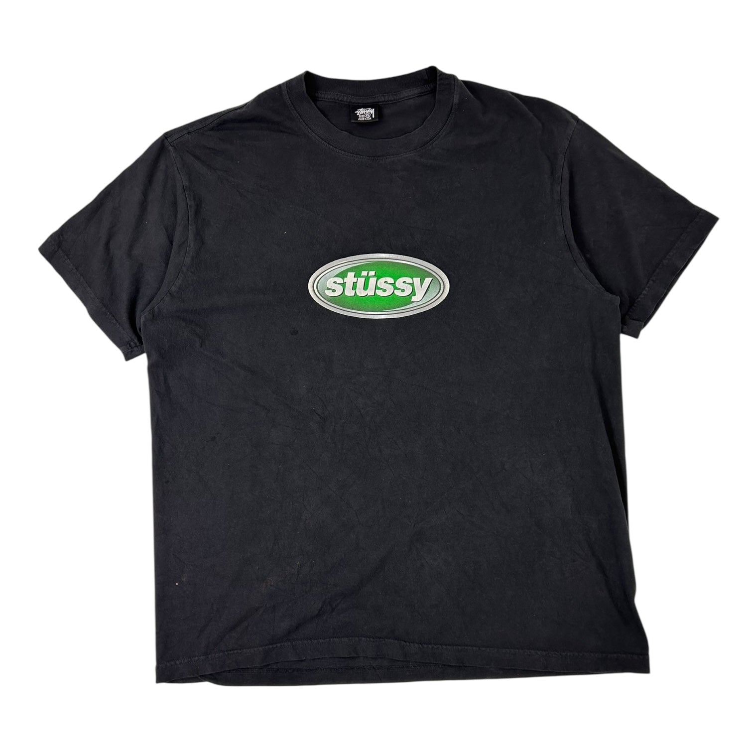 Stussy Emblem Pigment Dyed T-Shirt Black