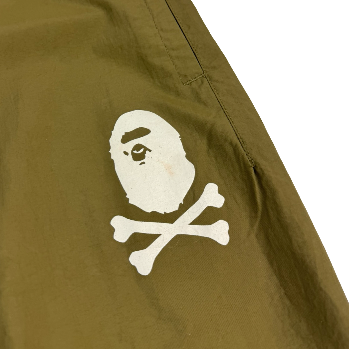 BAPE Pirate Ape Crossbone Track Pants Olive