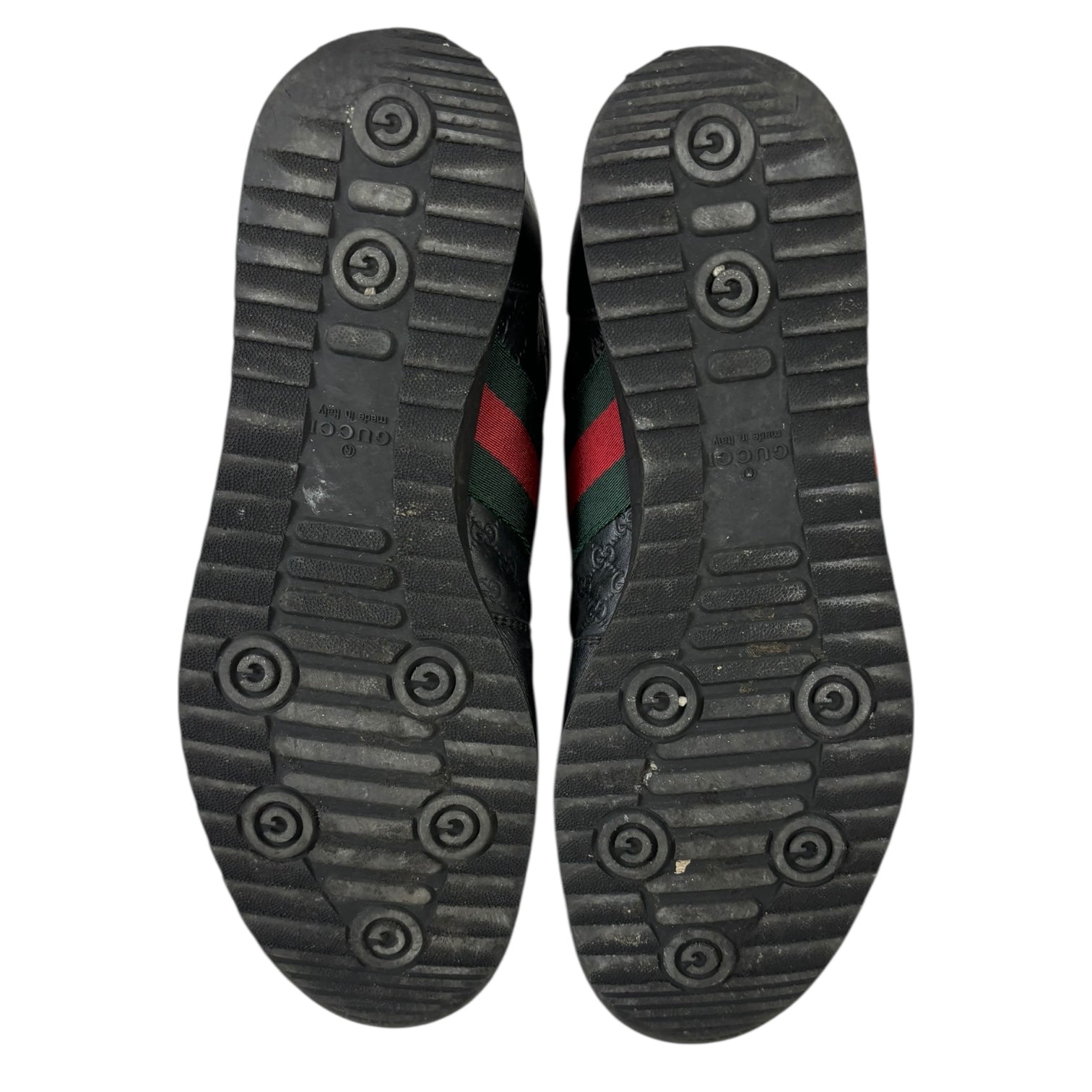 Gucci Leather Web Sneaker Black (Used)