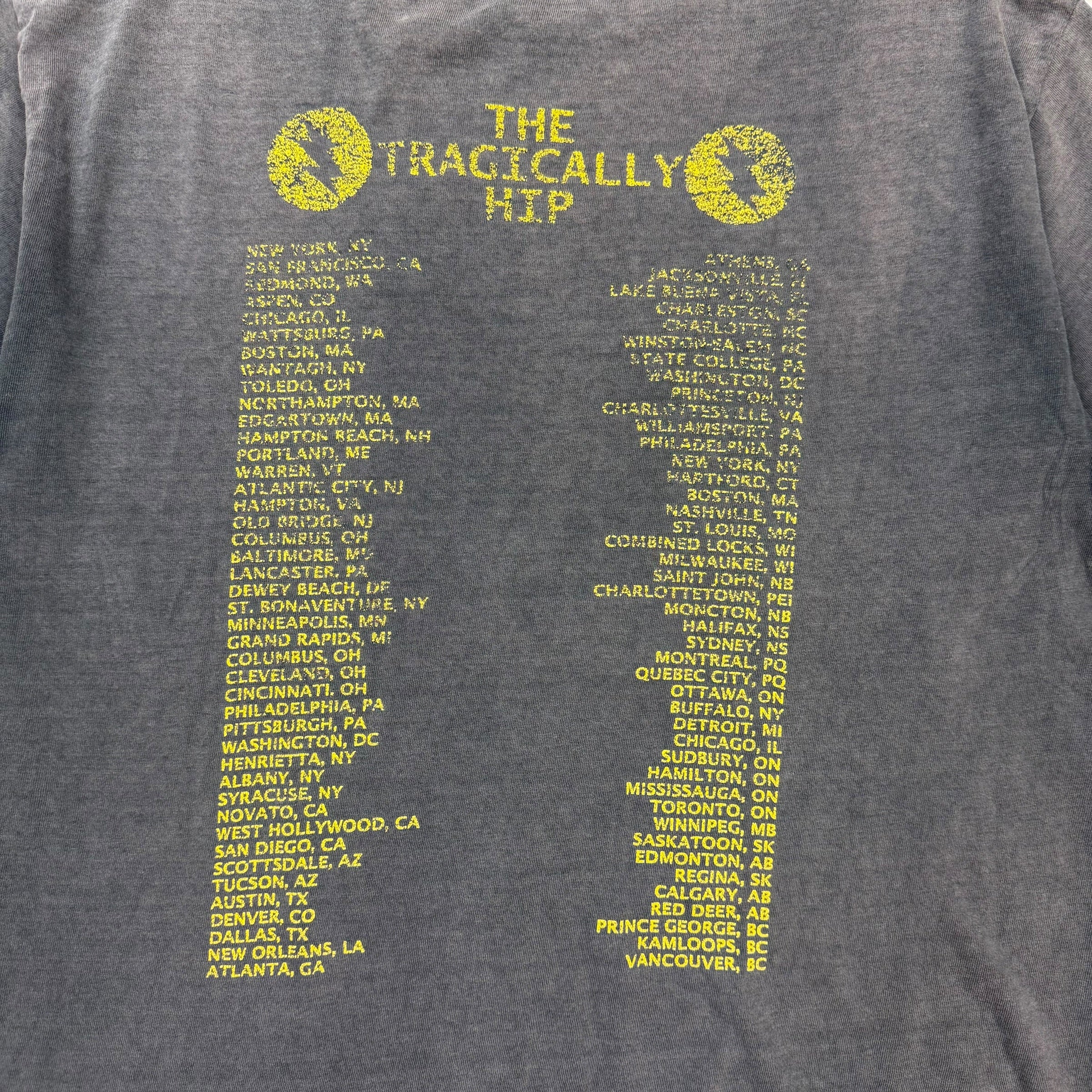 1998 Tragically Hip Phantom Power Tour Tee Faded Black