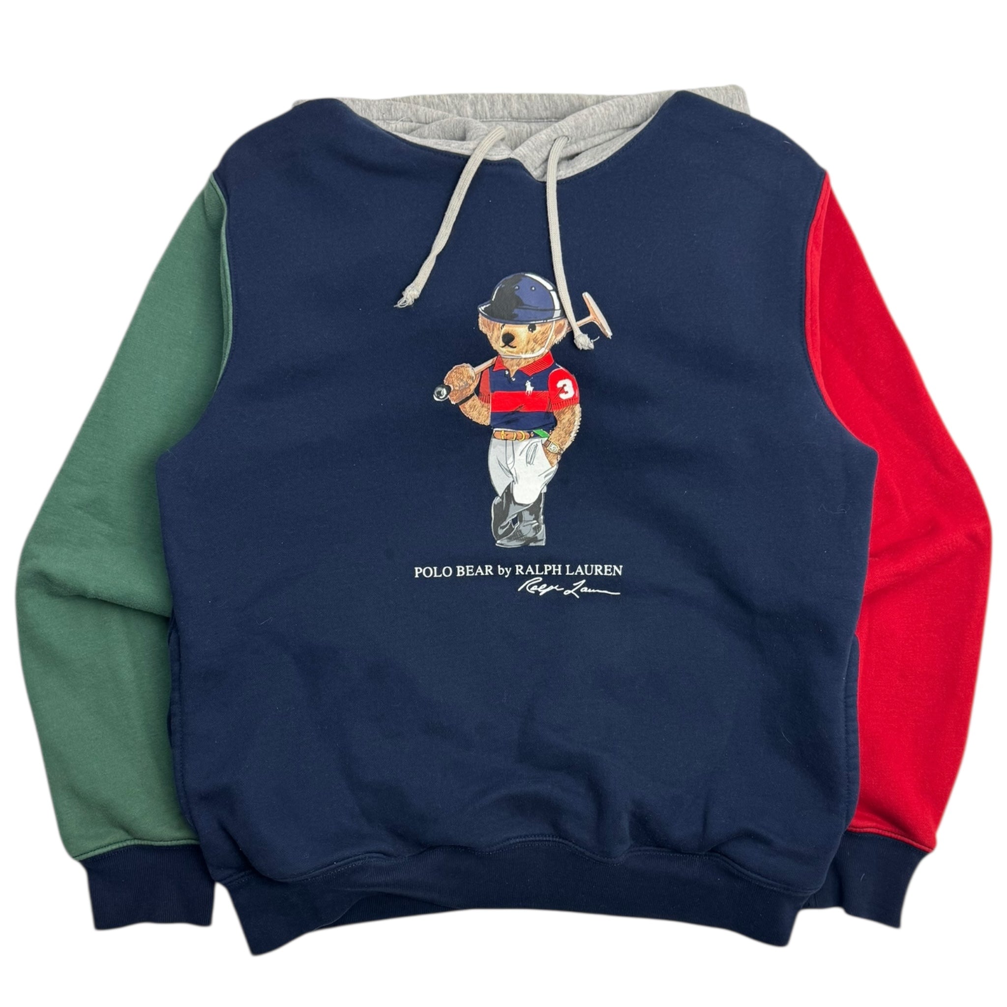 Vintage Polo Ralph Lauren Polo Bear Golf Colourblock Hoodie
