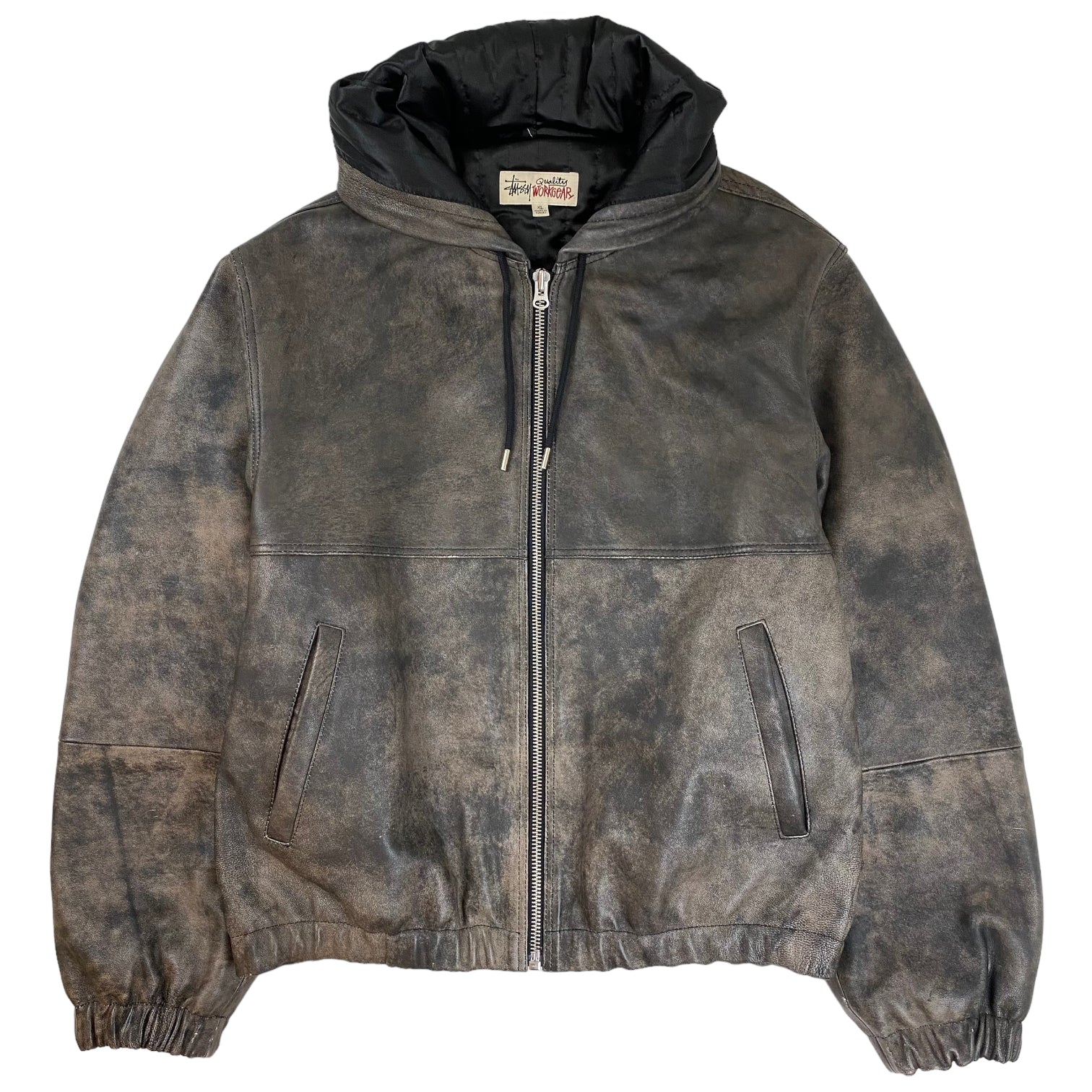 Stüssy Work Stonewash Leather Jacket