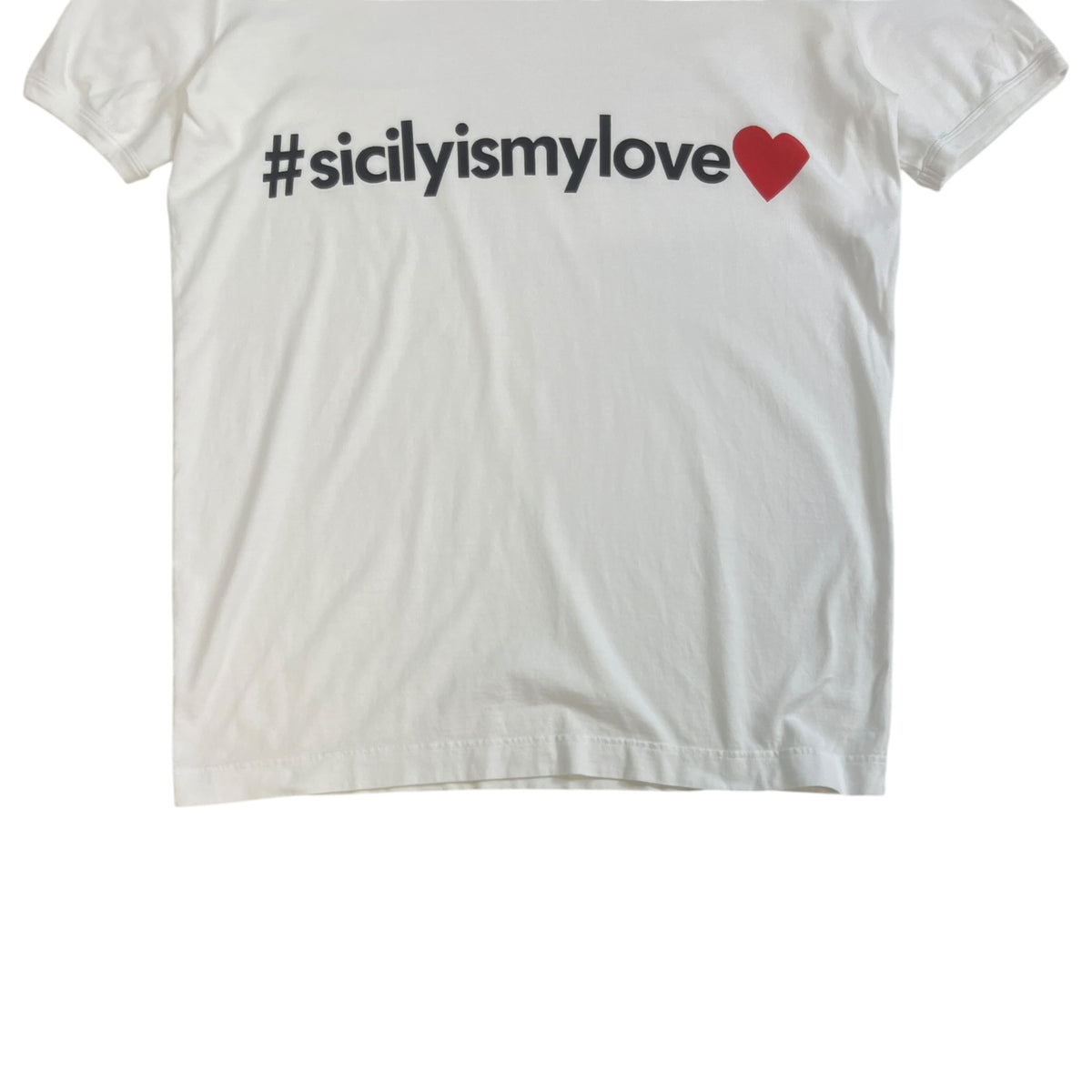 Dolce & Gabbana #sicilyismylove Printed Cotton T-Shirt