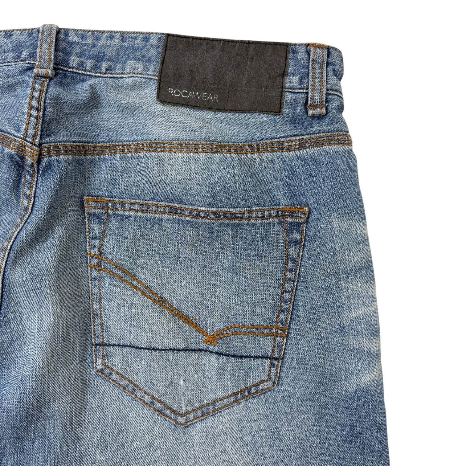 Vintage Y2K Rocawear Ripped Jeans Medium Wash