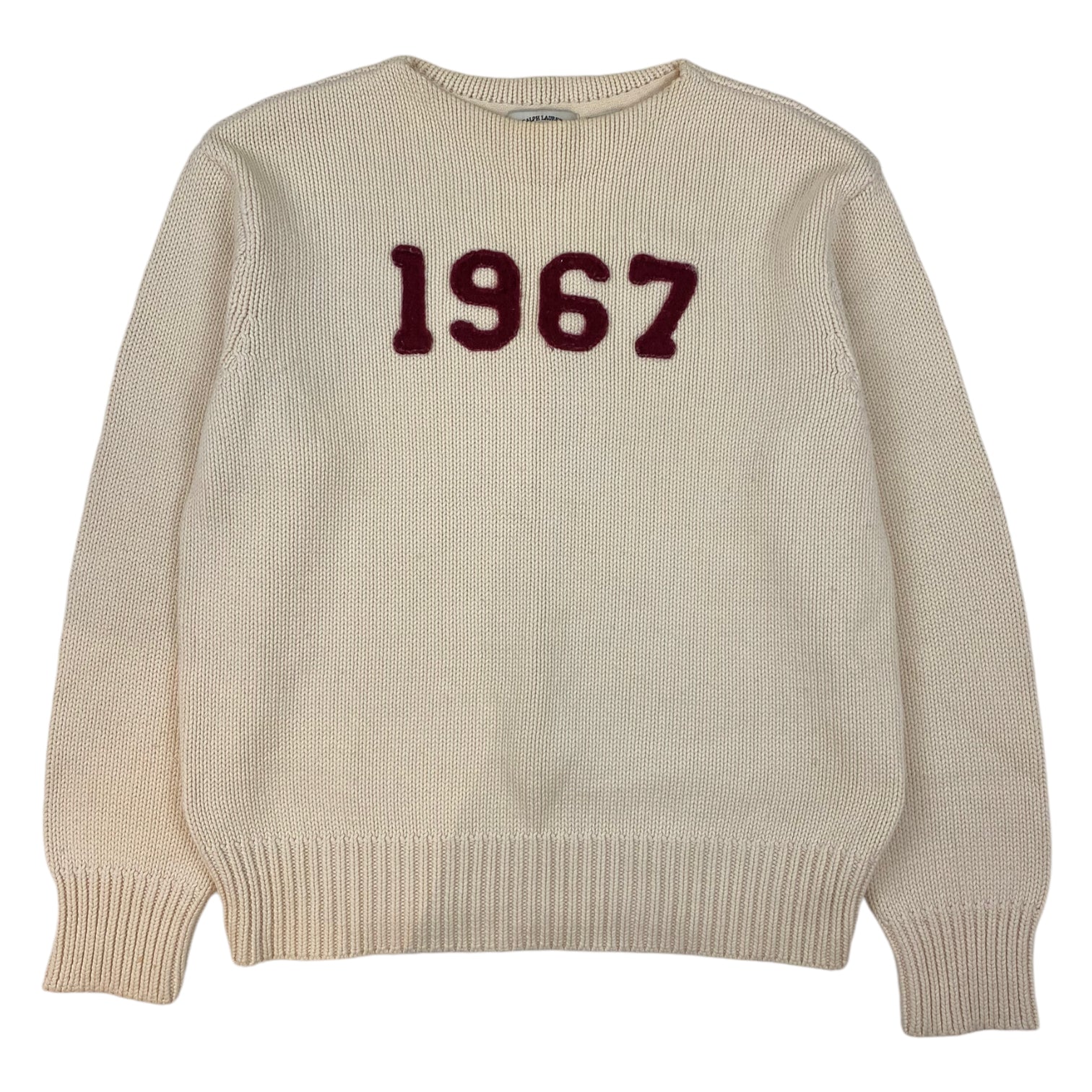 Vintage Polo Ralph Lauren 1967 Cable Knit Sweater Cream