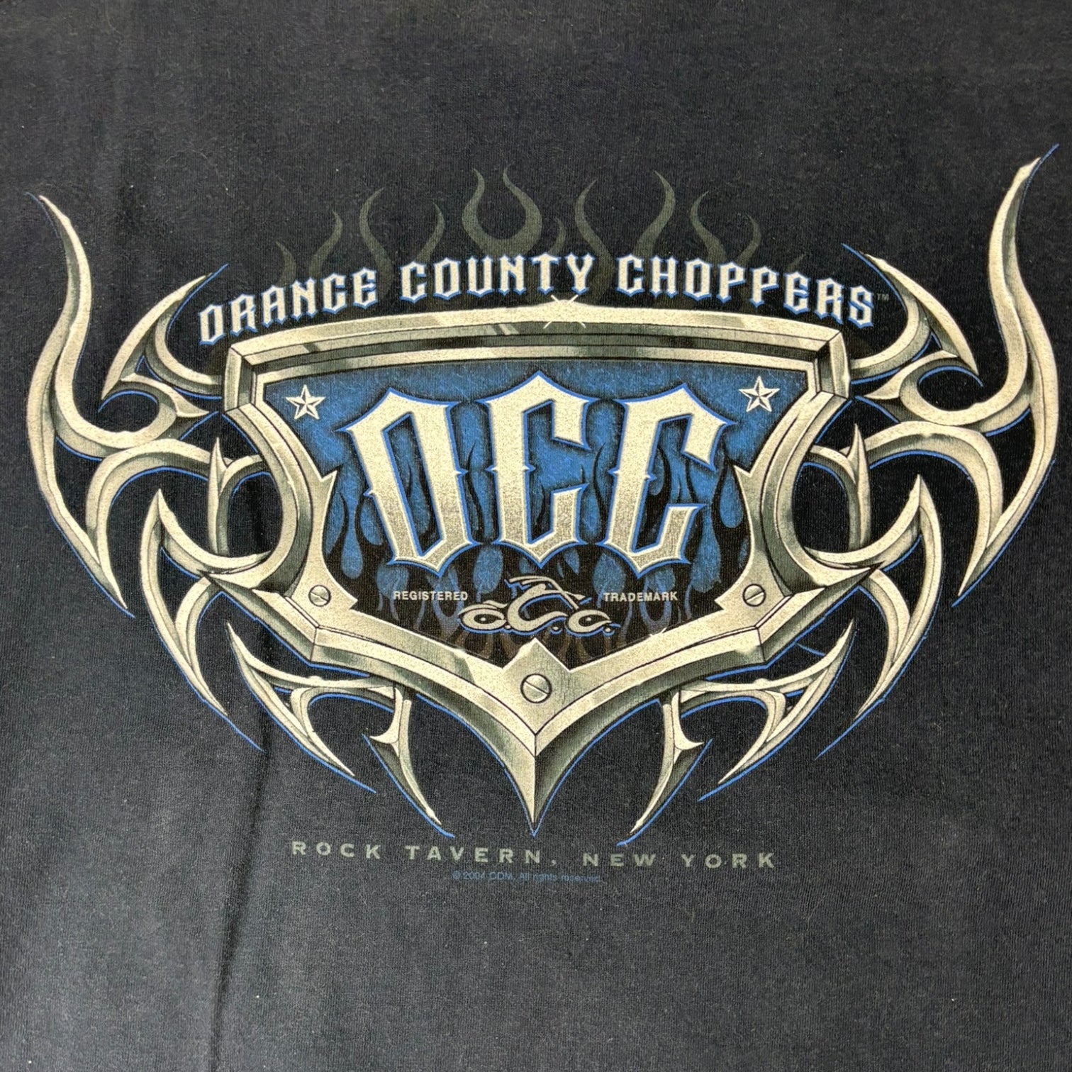 2004 Vintage Orange County Choppers Long Sleeve T-Shirt Navy