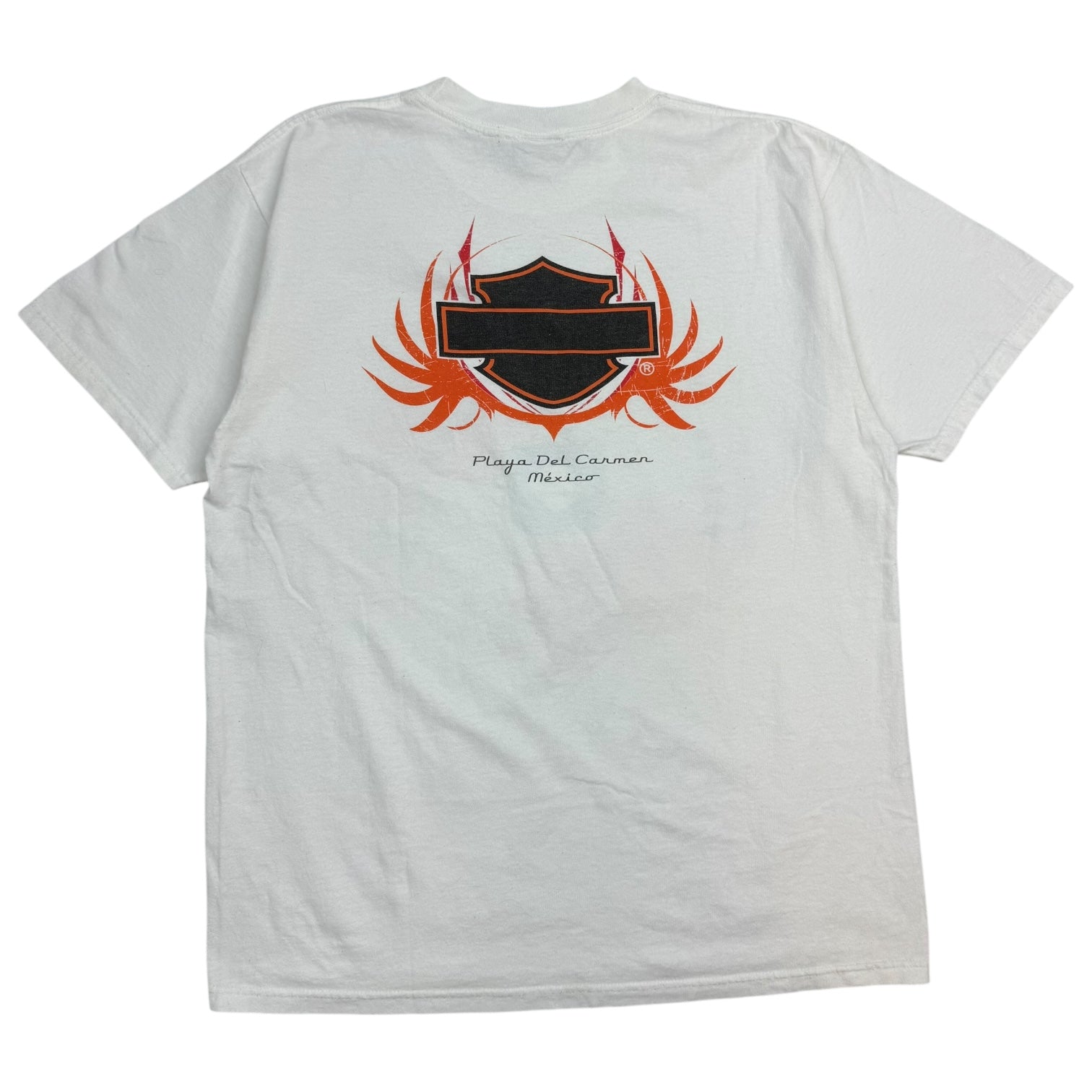 Vintage Harley Davidson Of Playa Del Carmen Tee White
