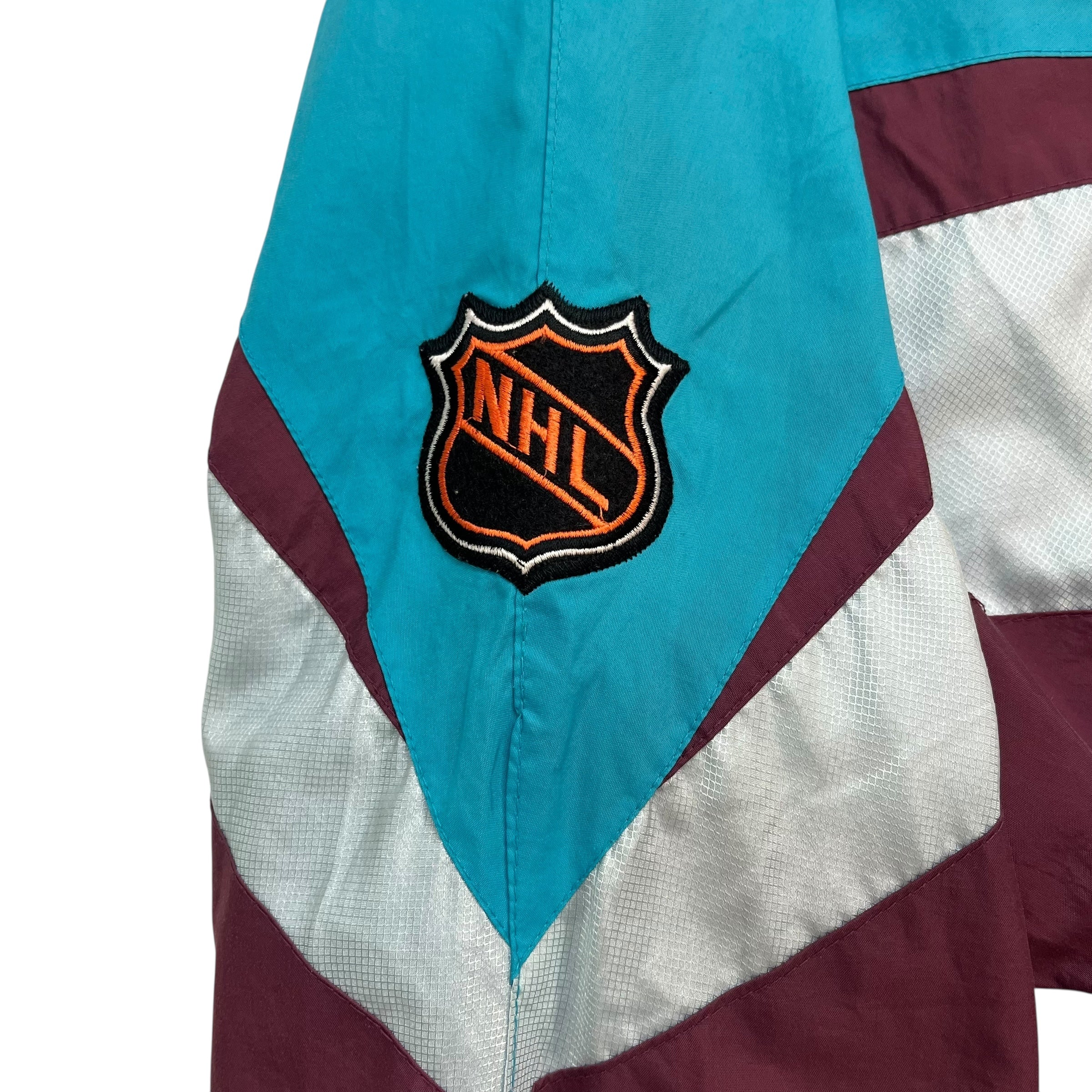 Vintage NHL Mighty Ducks Windbreaker Jacket Blue/Burgundy