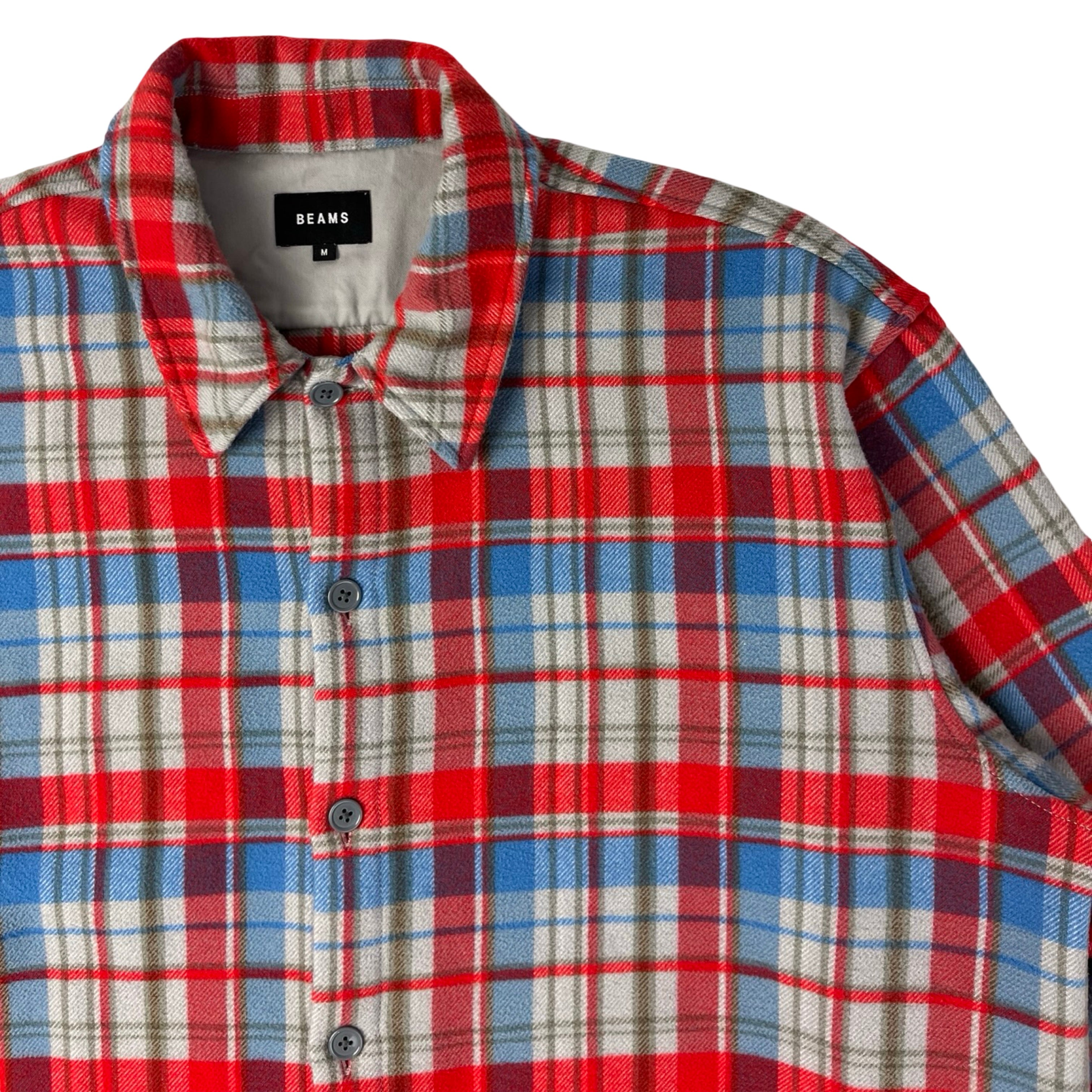 BEAMS Checkered Flannel Shirt
