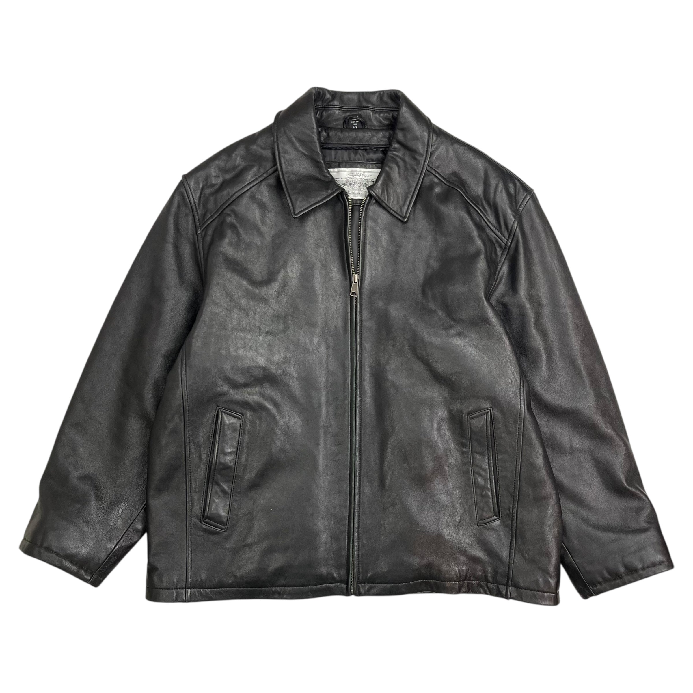 Vintage Sawyer Of Napa Leather Jacket Black
