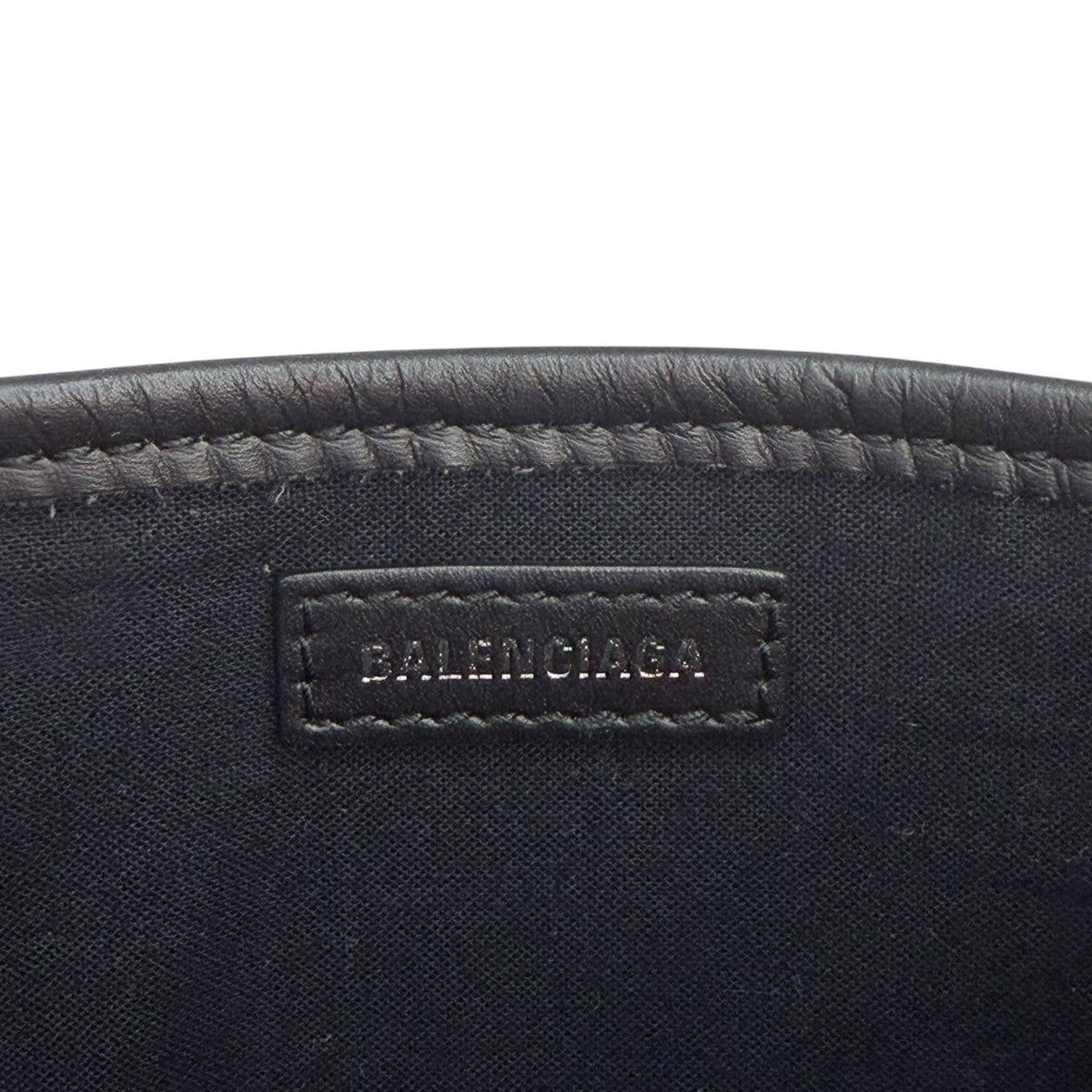 (W) Balenciaga Cabas Navy XS Logo Tote Bag