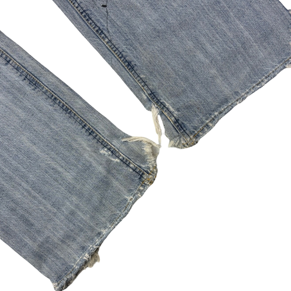 Vintage Repaired Flared Denim Light Wash