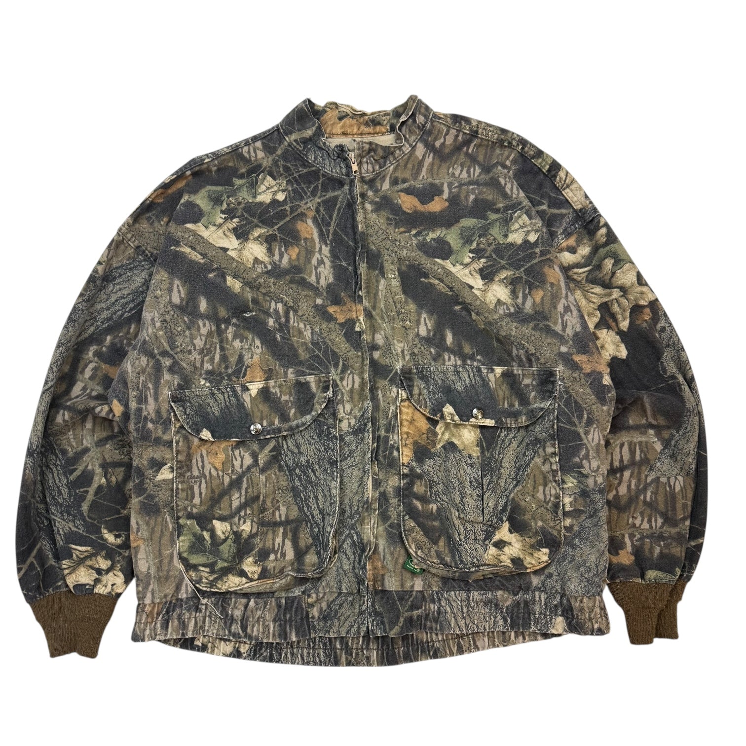 Vintage Mossy Oak Zip Up Bomber Jacket Camo