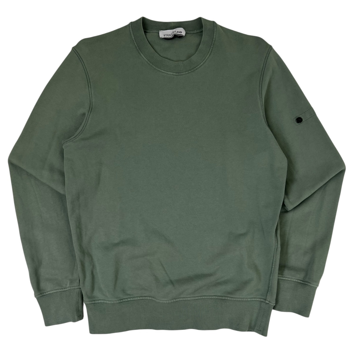 Stone Island Cotton Fleece Crewneck Sage Green