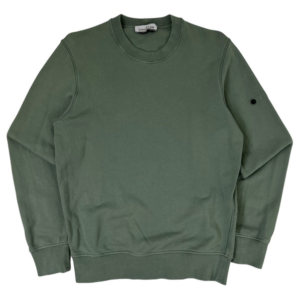 Stone Island Cotton Fleece Crewneck Sage Green