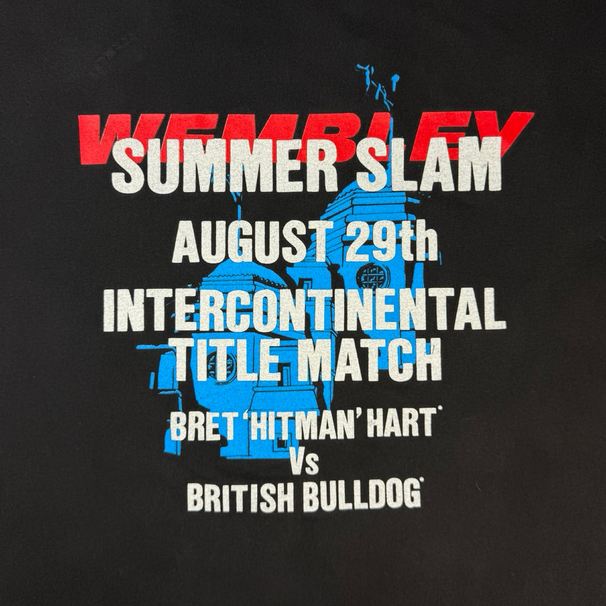 1992 WWF Hart vs Bulldog Wembley Summer Slam T-Shirt