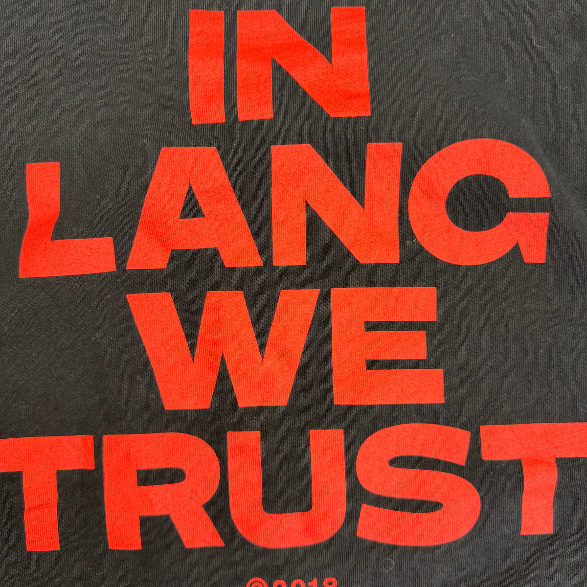 Helmut Lang “In Lang We Trust” Tee Black