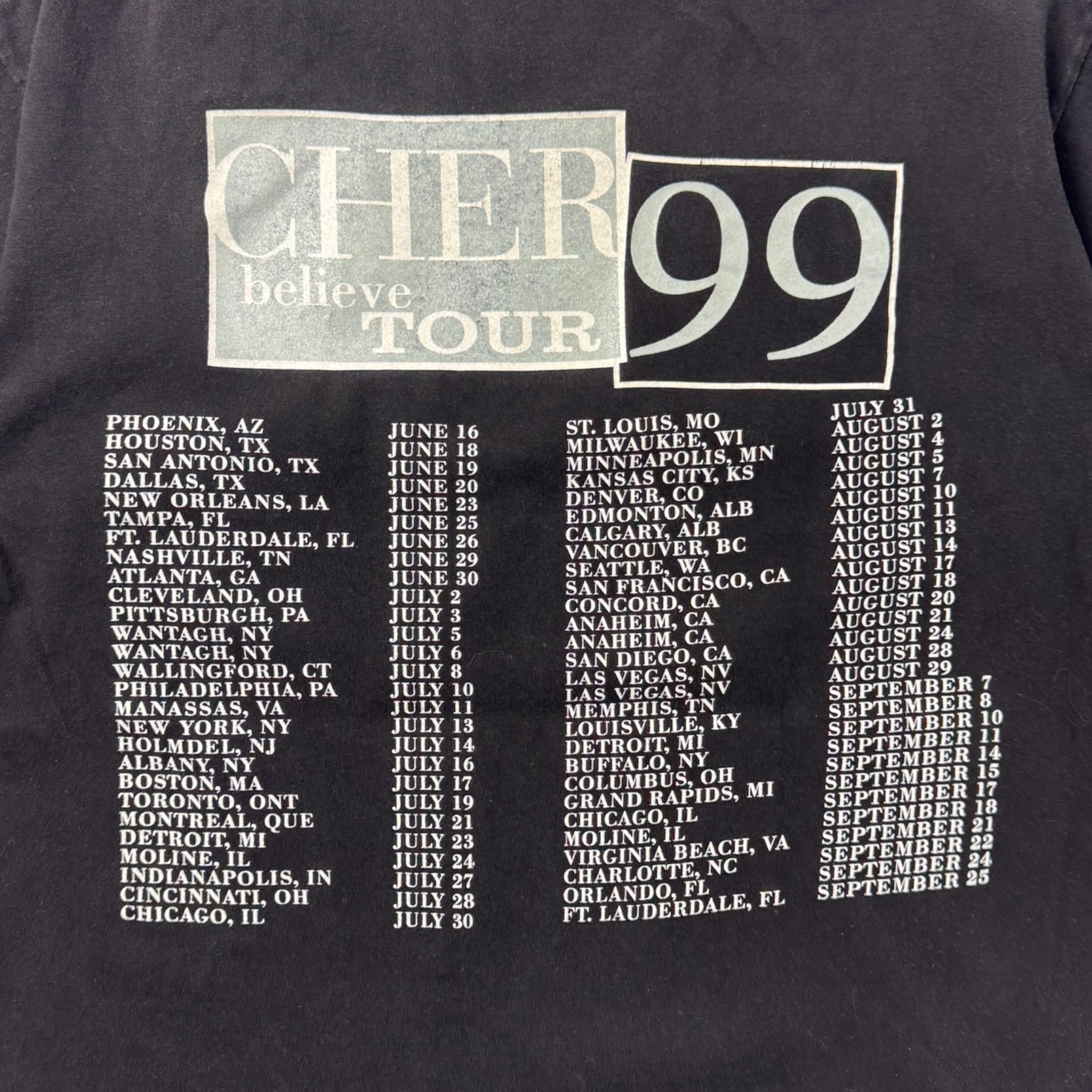 1999 Cher ‘Believe’ Tour T-Shirt