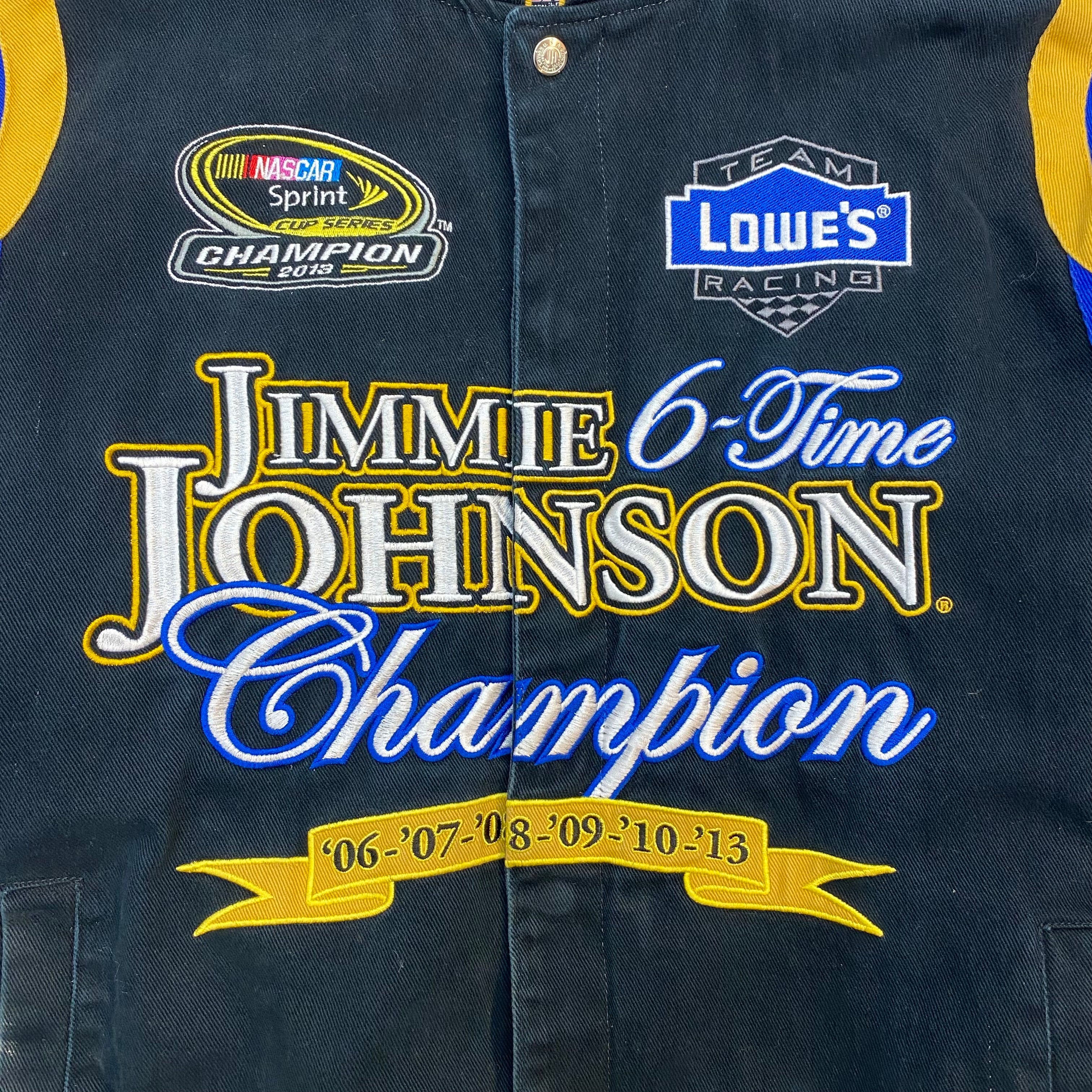 Vintage NASCAR Jimmy Johnson Champion Racing Jacket Black