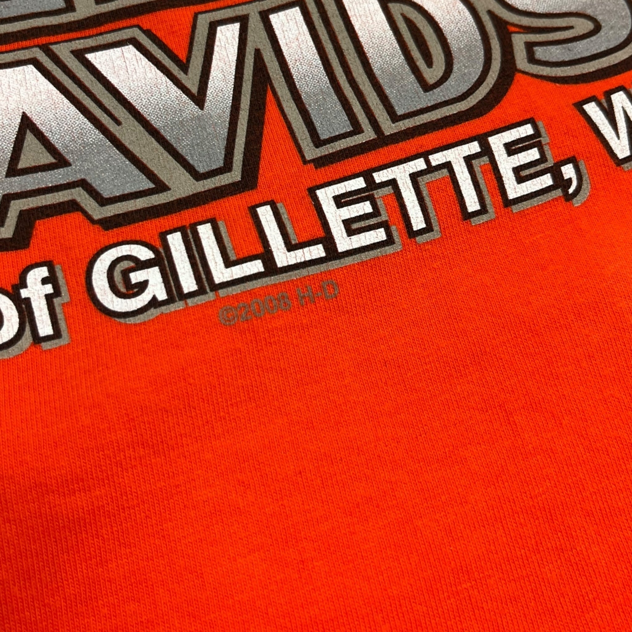 Harley Davidson Gilette Wyoming T-Shirt Orange