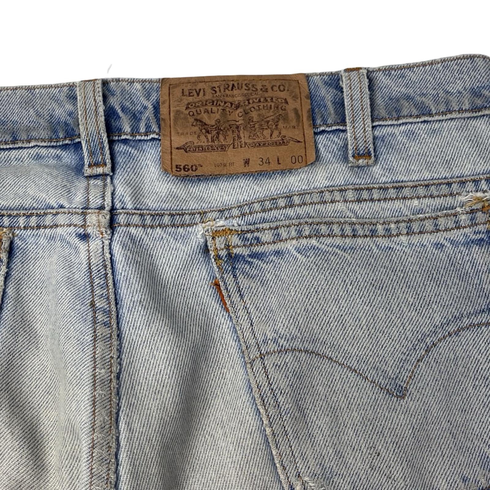 Vintage Levi's 560 Distressed Denim Shorts