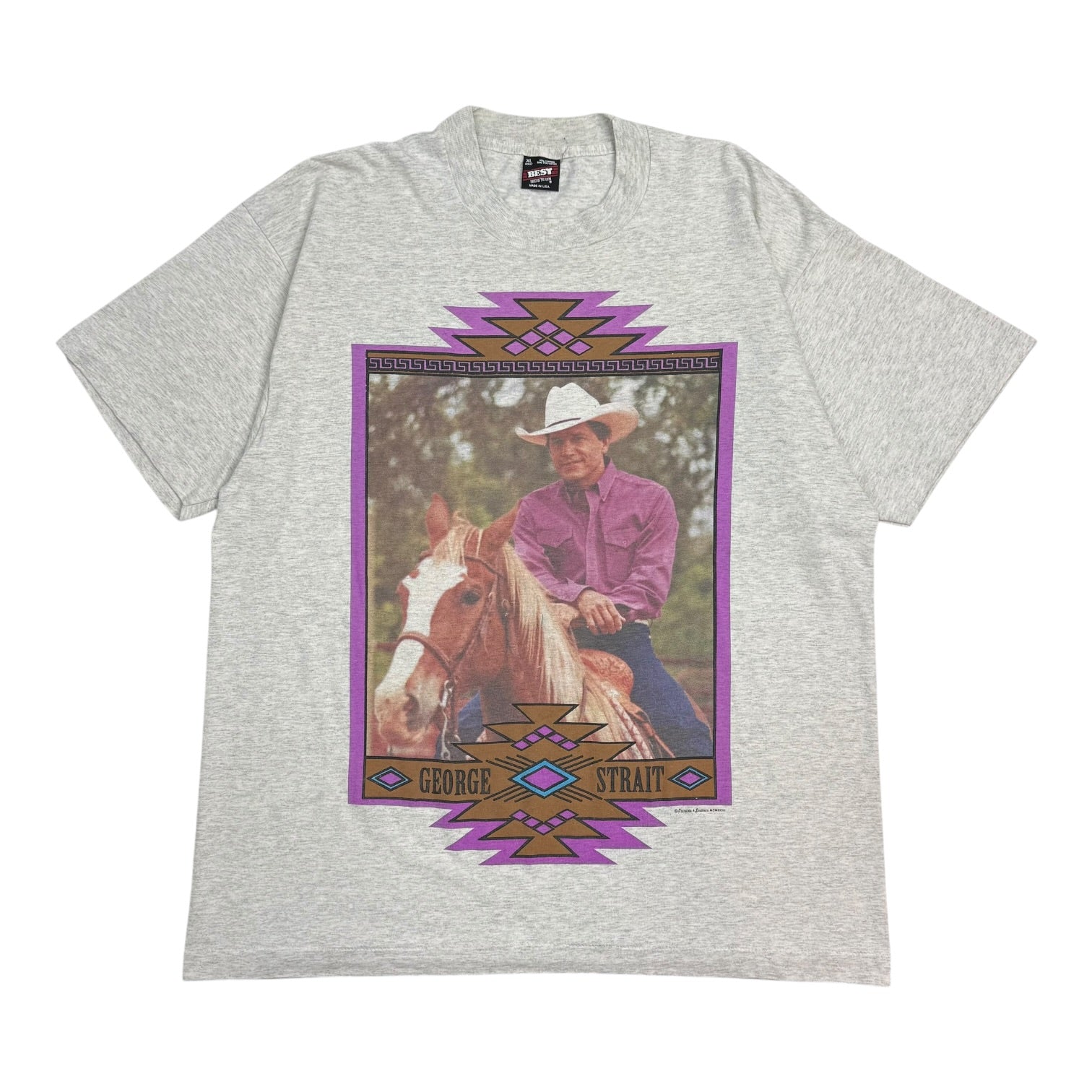 Vintage George Strait Tour Tee Grey