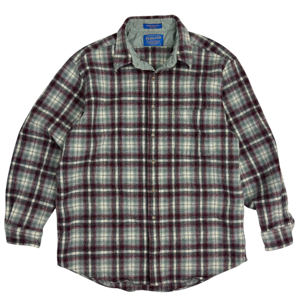 Vintage Pendleton Wool Flannel Green/Red