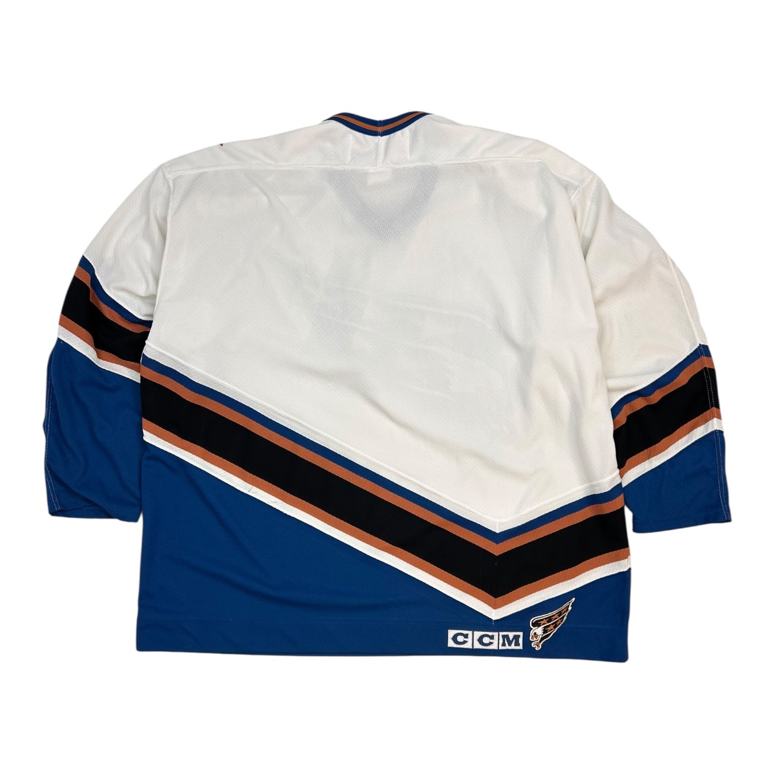 Vintage CCM Washington Capitals Screaming Eagle Away Jersey White