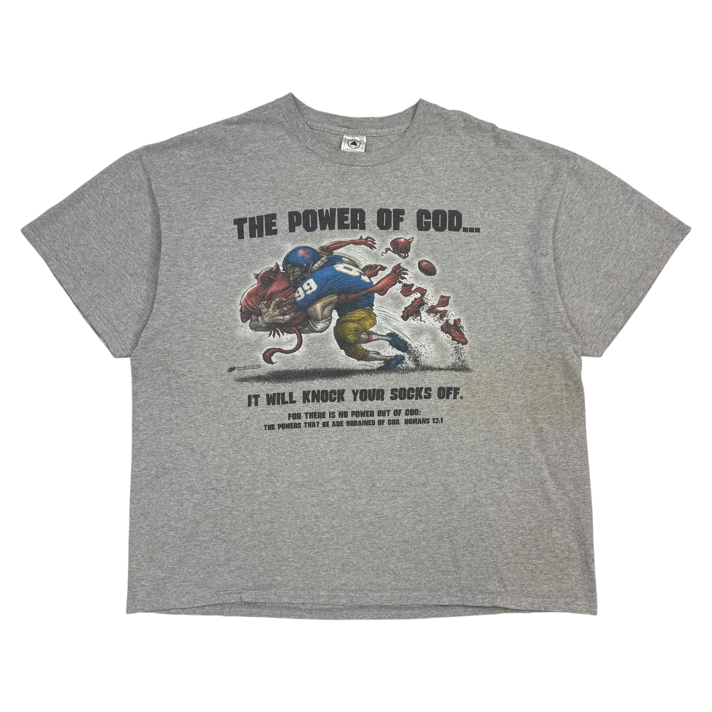 Vintage ‘The Power Of God…’ Football Tee
