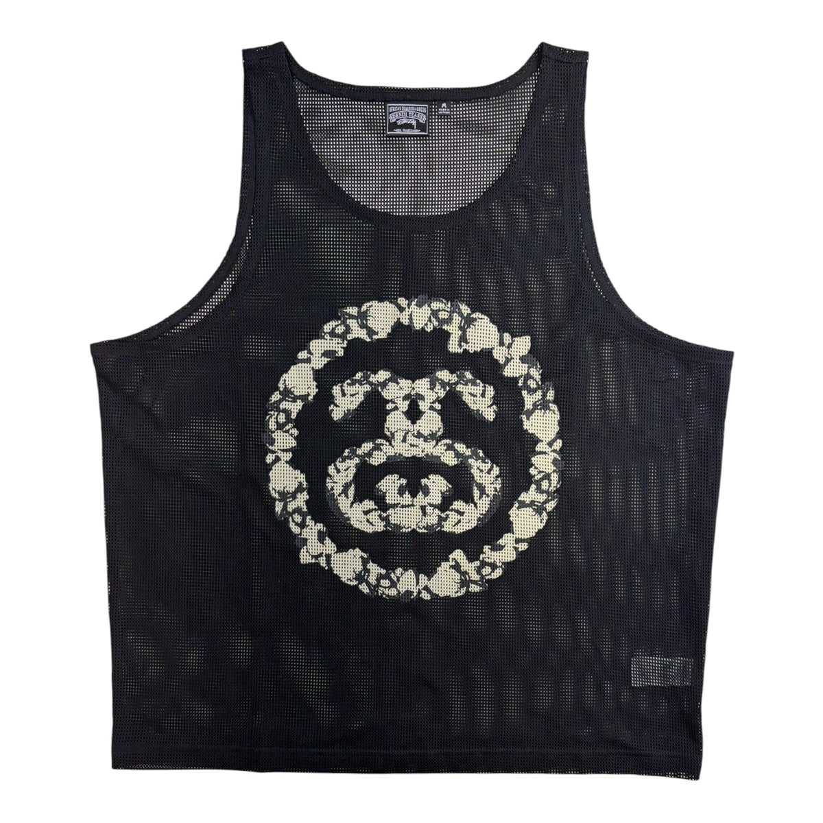Denim Tears x Stussy Double S Wreath Gym Tank Black