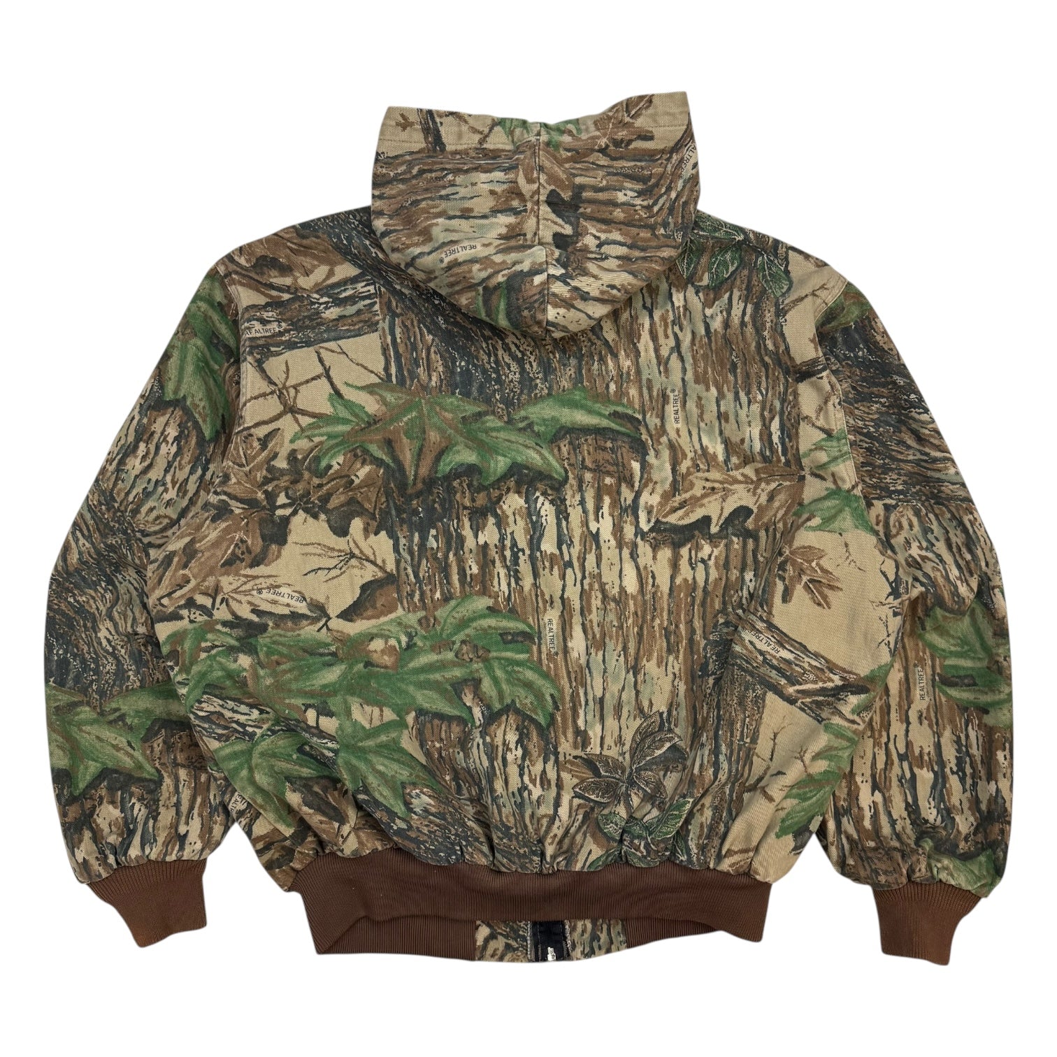 Vintage Real Tree Hooded Work Jacket Camo