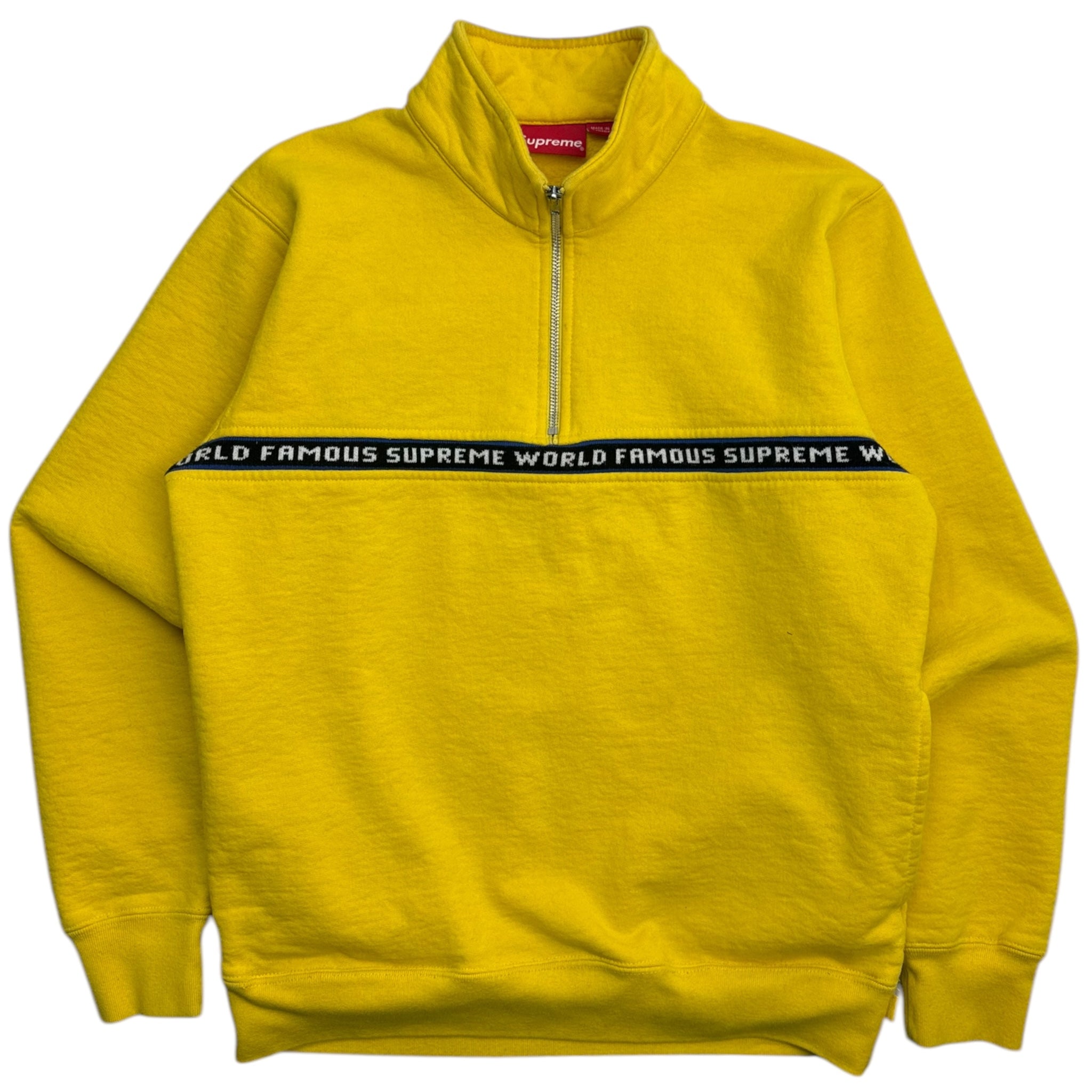 Supreme World Famous Quarter Zip Sweater Yellow