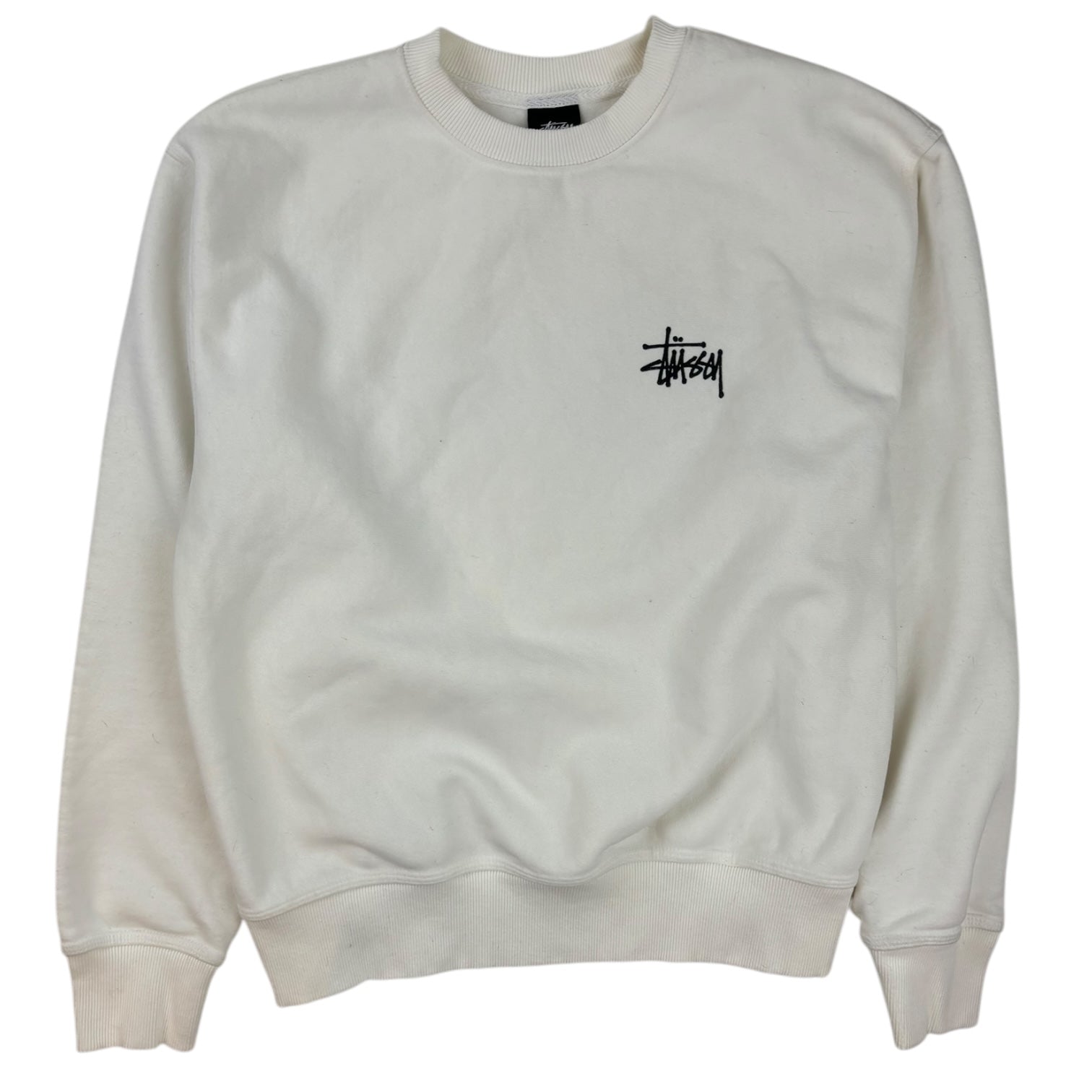 Stussy Basic Crewneck White