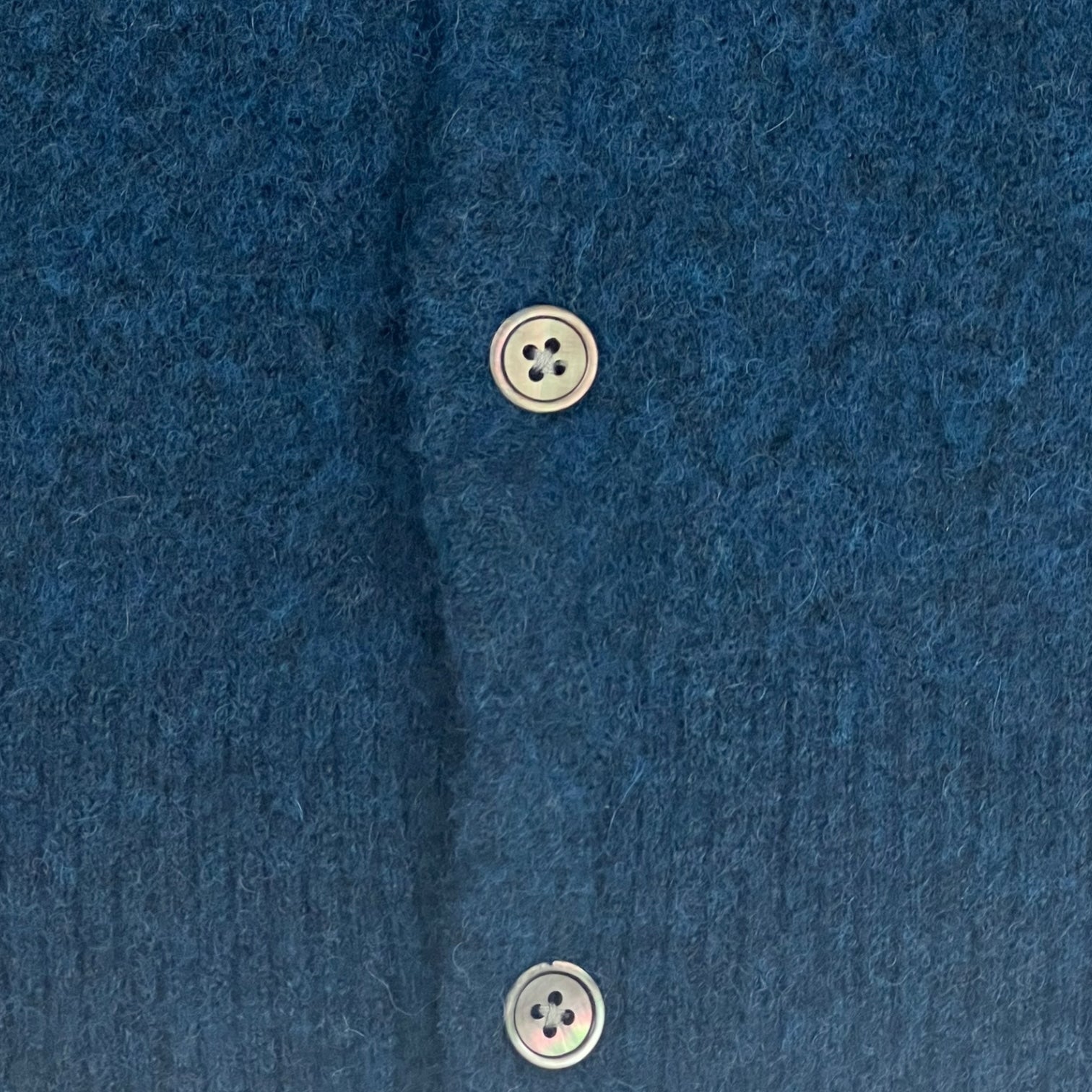 Stussy Brushed Pearl Buttoned Cardigan Blue