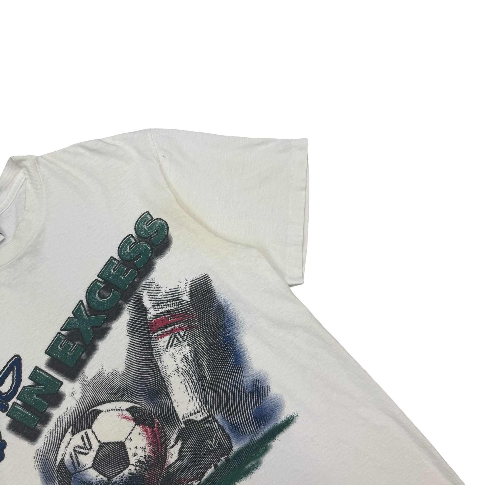 Vintage In Excess ‘Dig In Excess’ Soccer Tee White