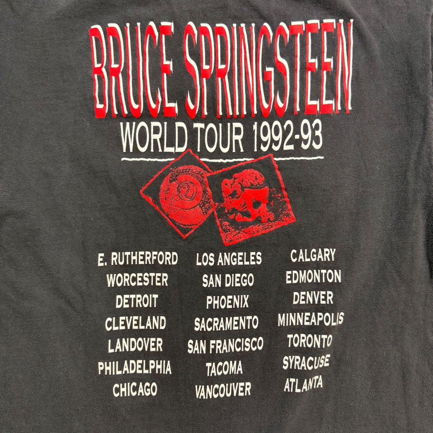 1993 Bruce Springsteen World Tour Tee Black