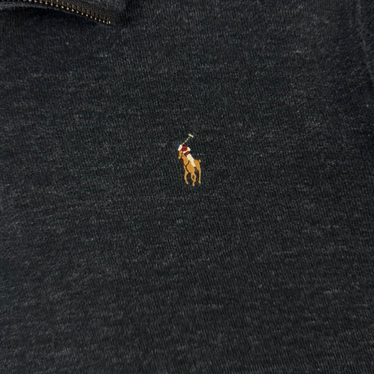 Vintage Polo Ralph Lauren Quarter Zip Sweatshirt Dark Grey