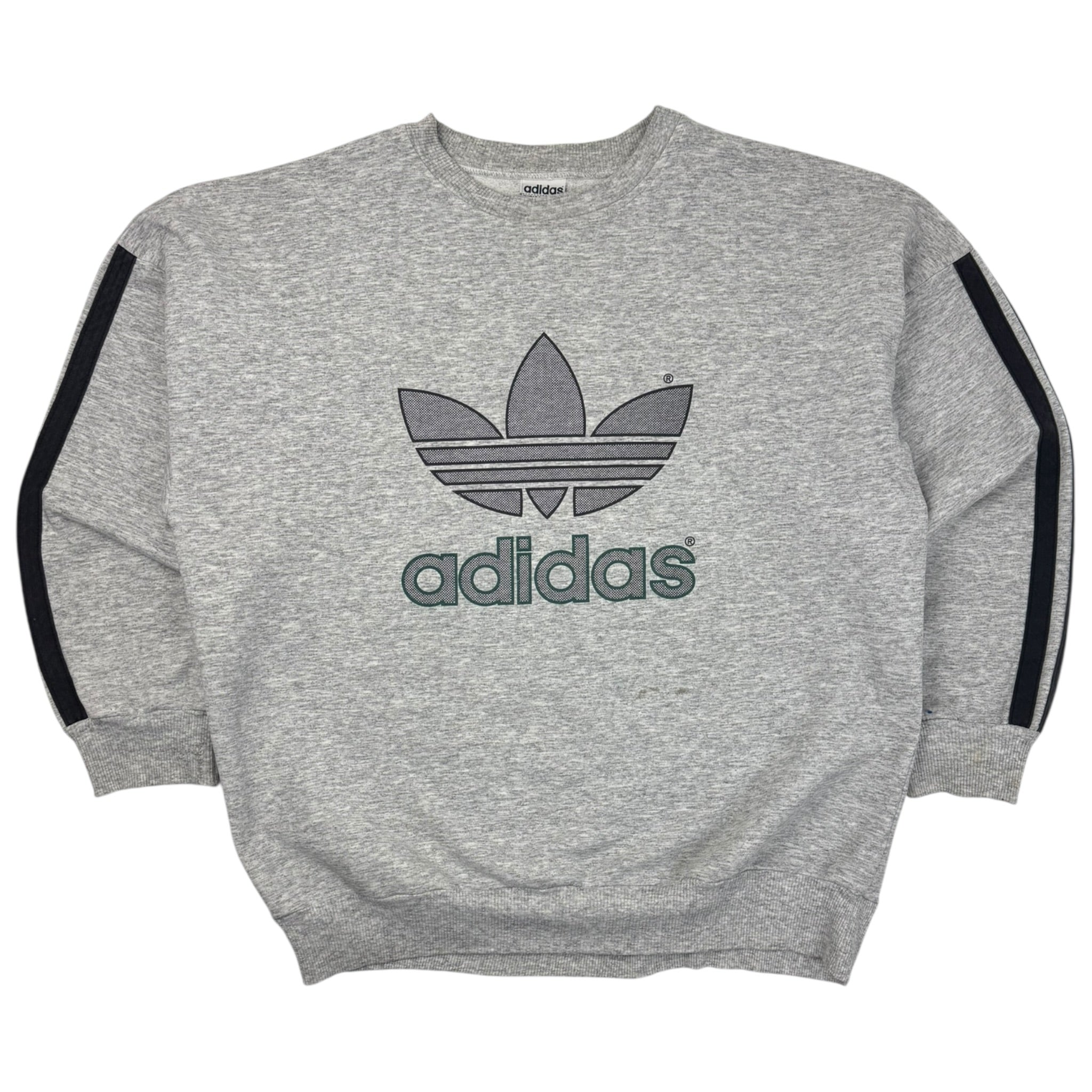 Vintage Adidas Three Stripe Sleeves Crewneck