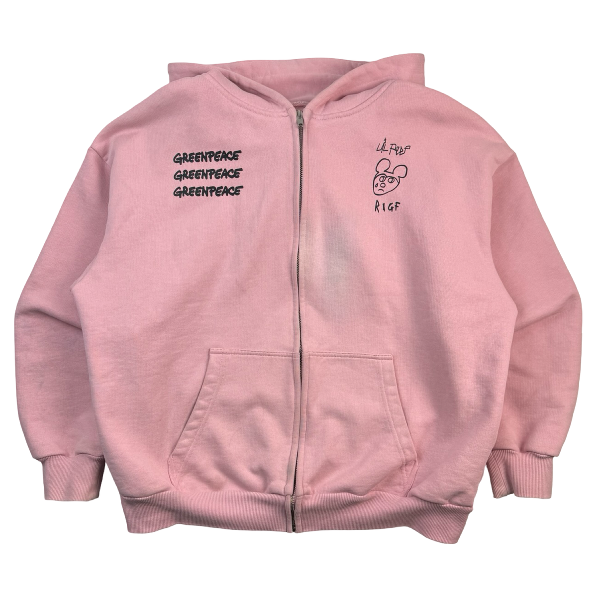 Rose in Good Faith x Lil Peep Greenpeace Capsule Zip-Up Hoodie